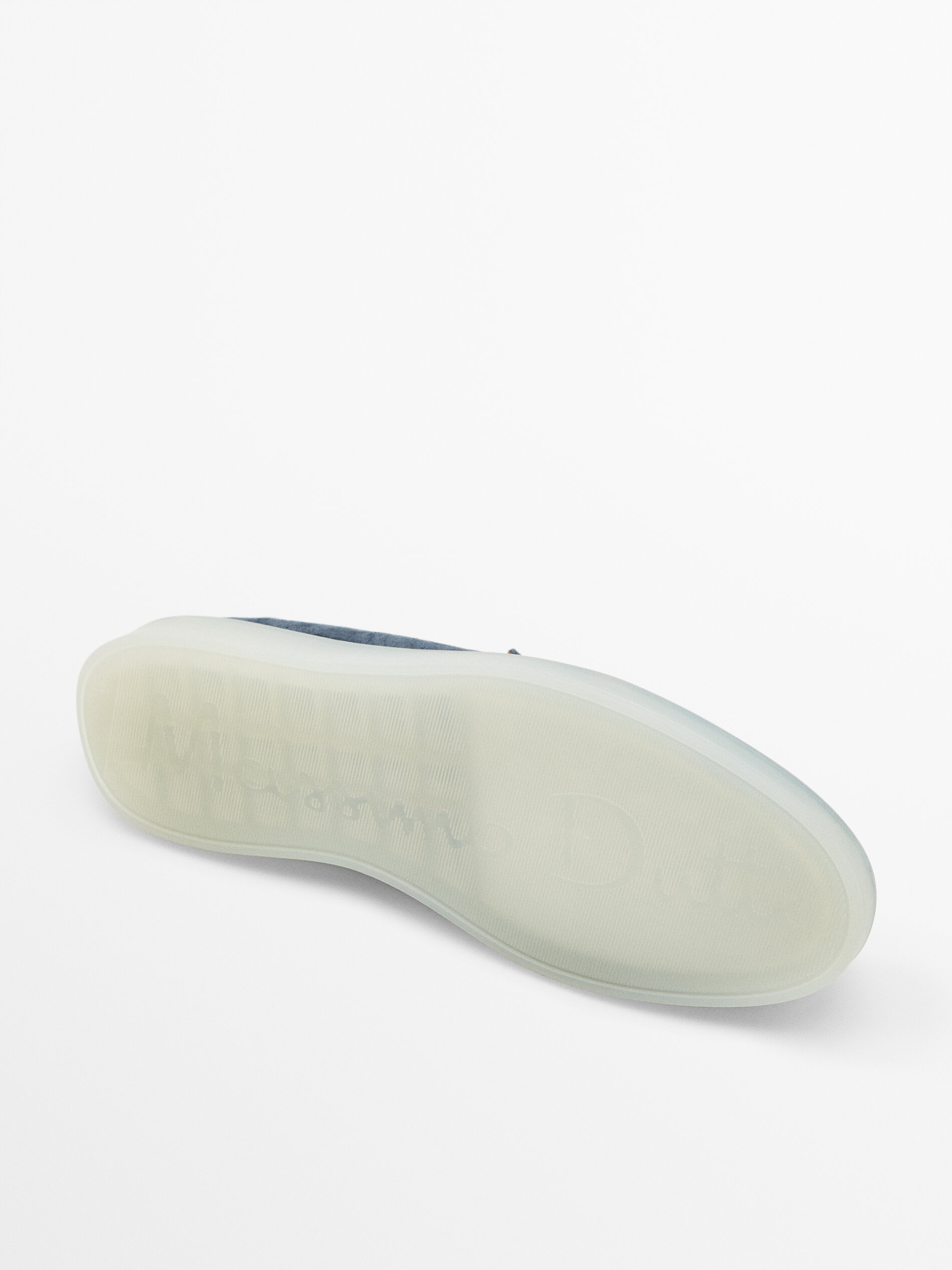 Mocasín serraje piso traslúcido - Azul lavado