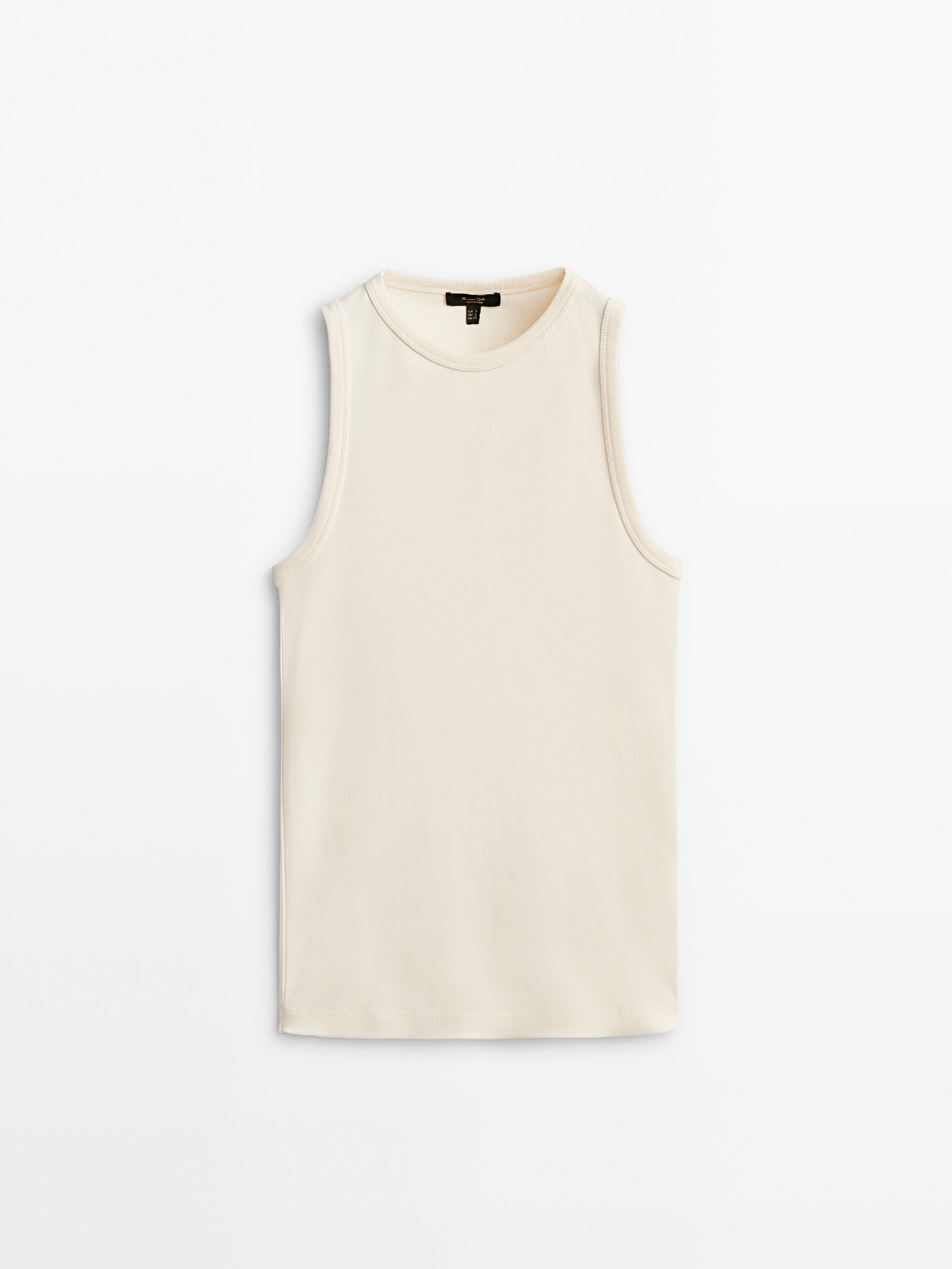 Top sin mangas algodón - CRUDO