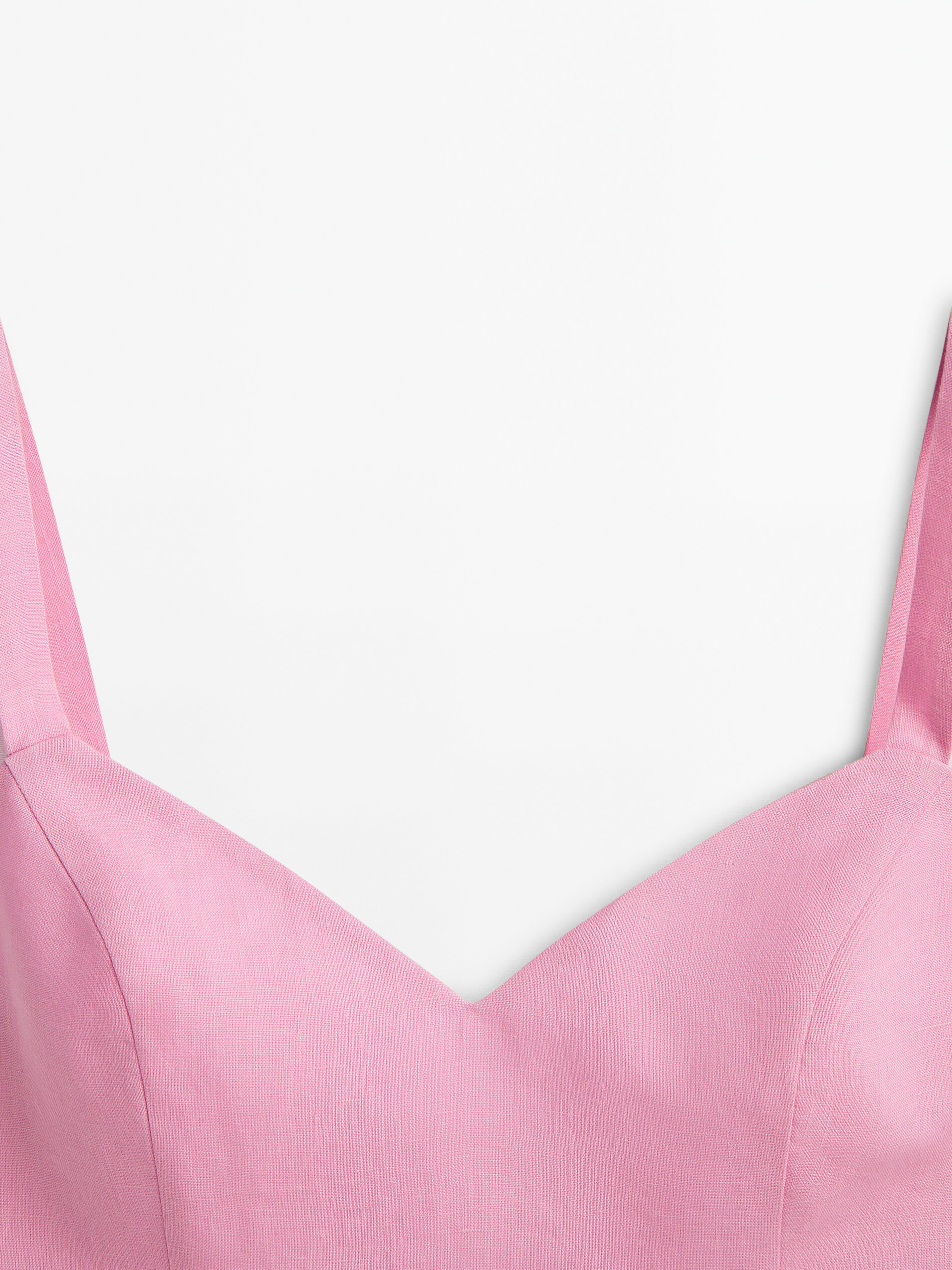 Top crop lino tirantes -Studio - ROSA