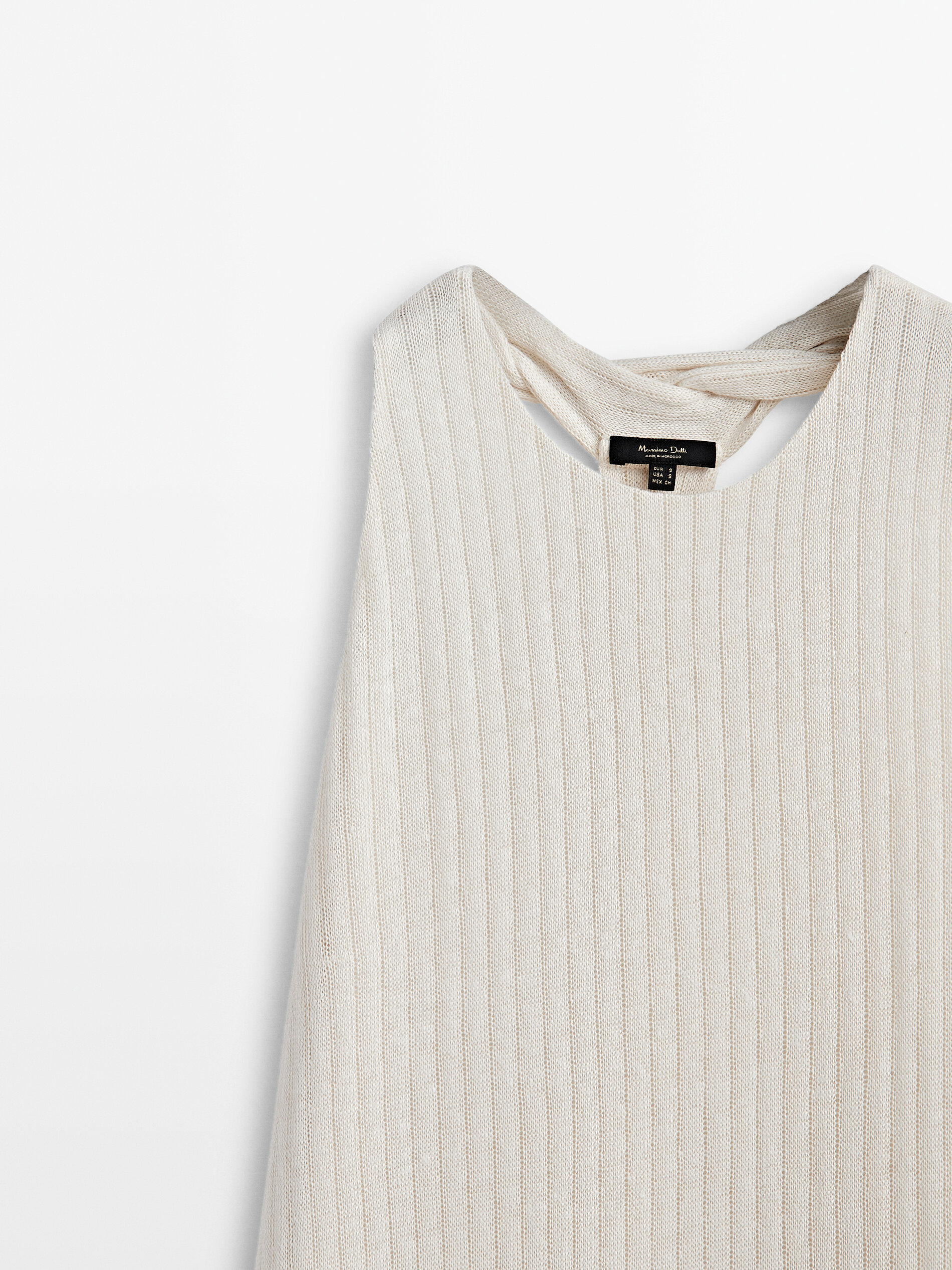 Vestido estructura detalle trenza espalda - CRUDO