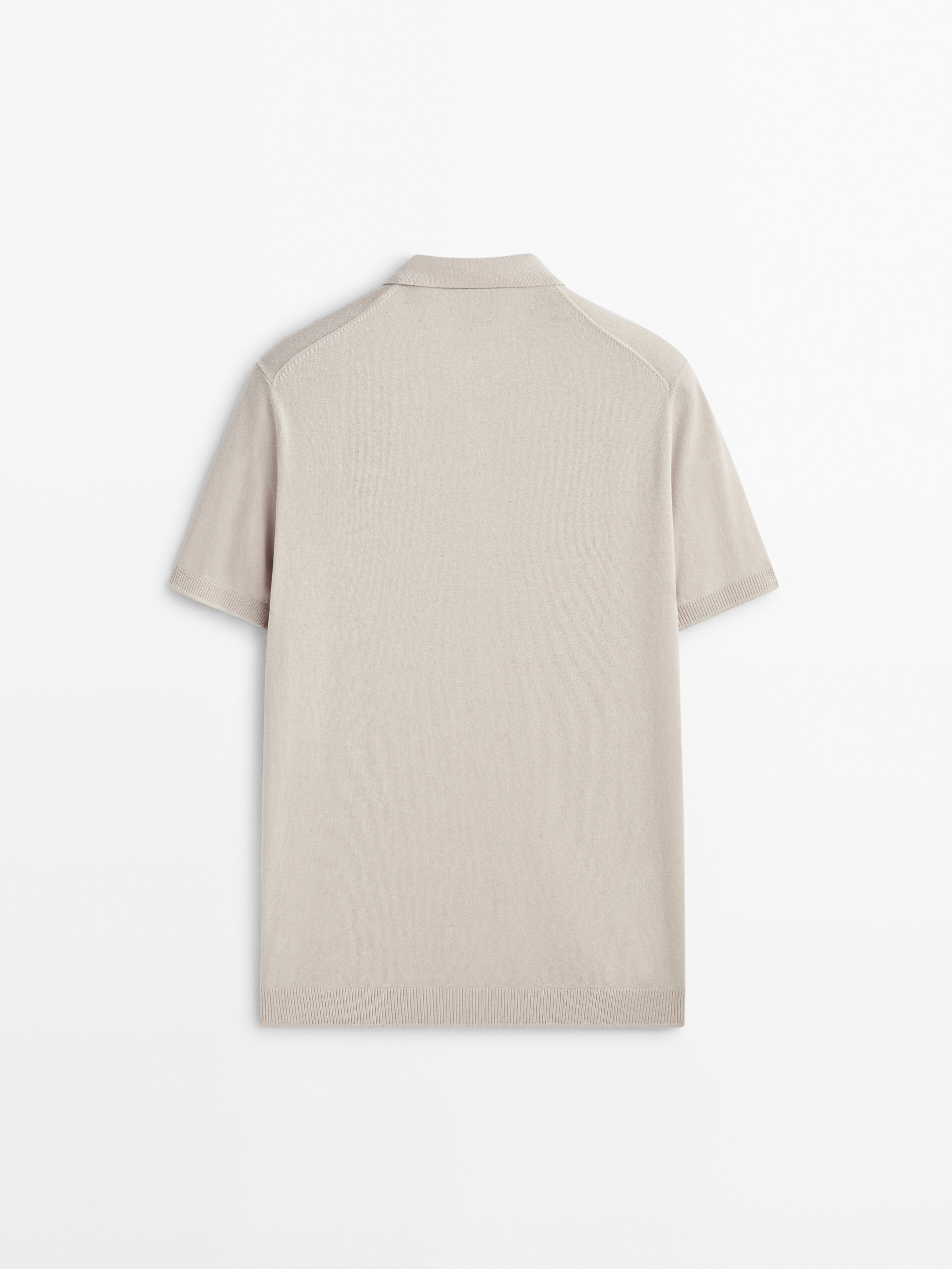 Jersey polo cuello pico botones - Beige