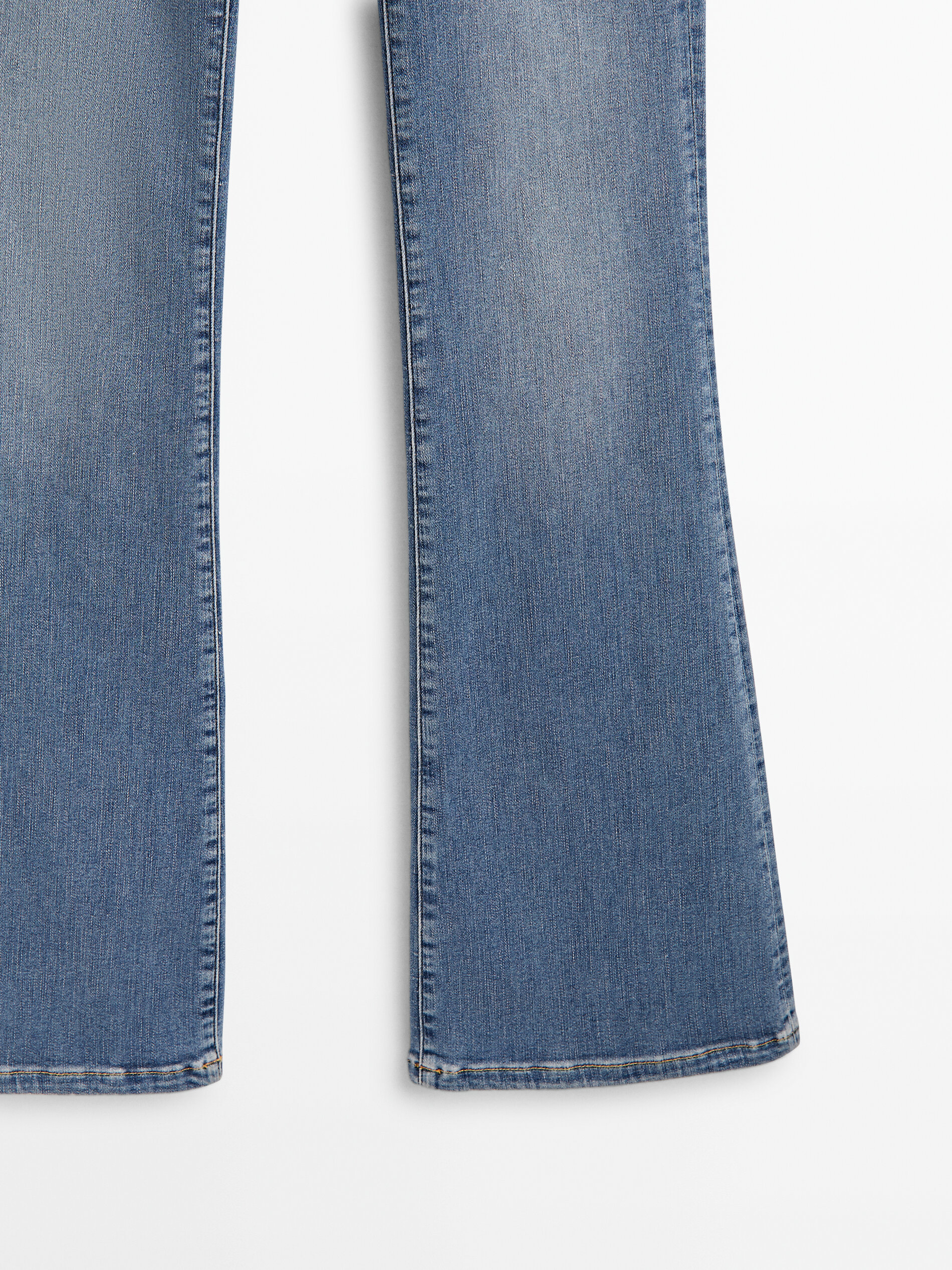 Pantalón vaquero tiro alto skinny flare - Azul Claro