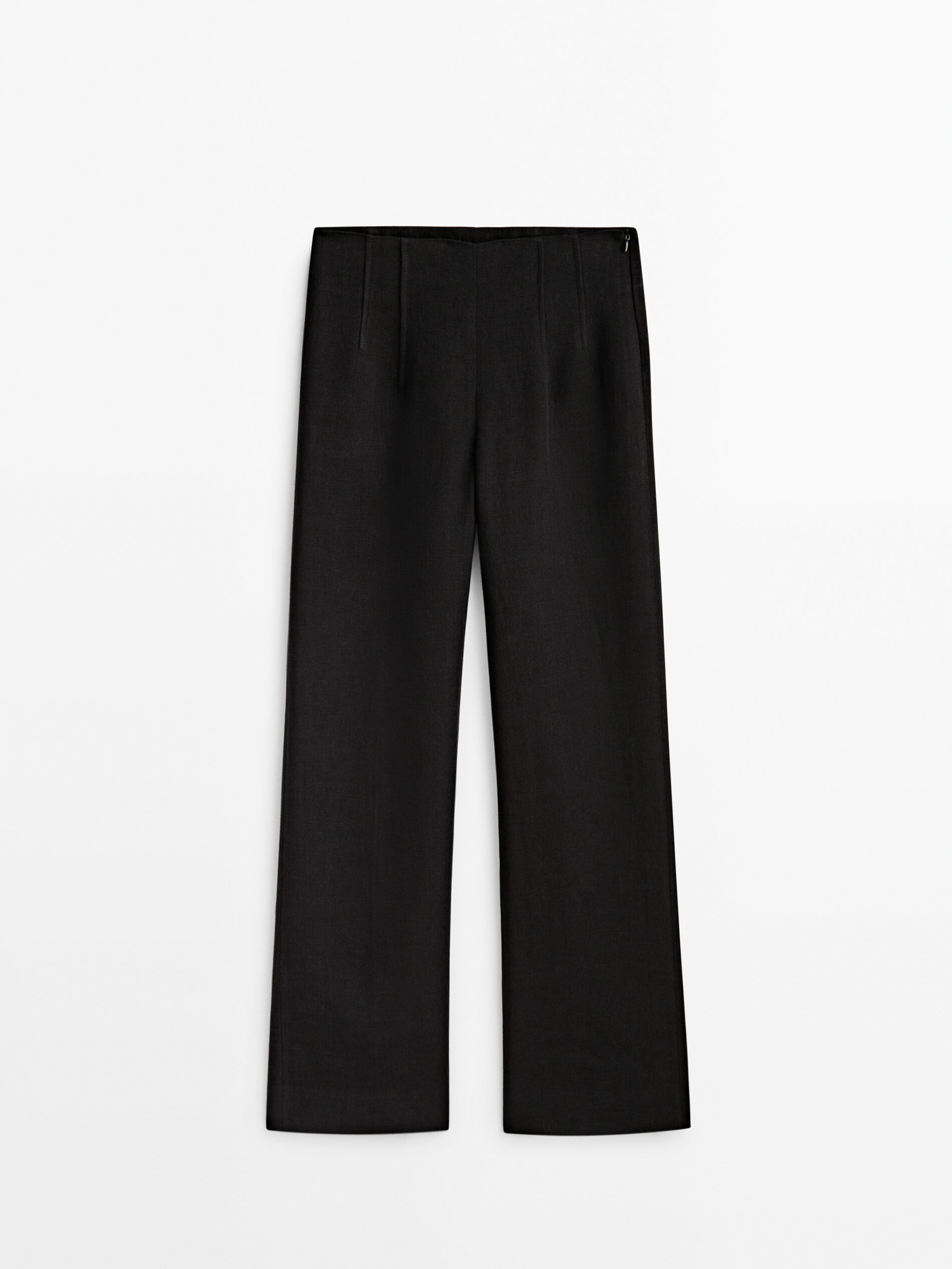 Pantalón traje lino costuras Limited edition - NEGRO