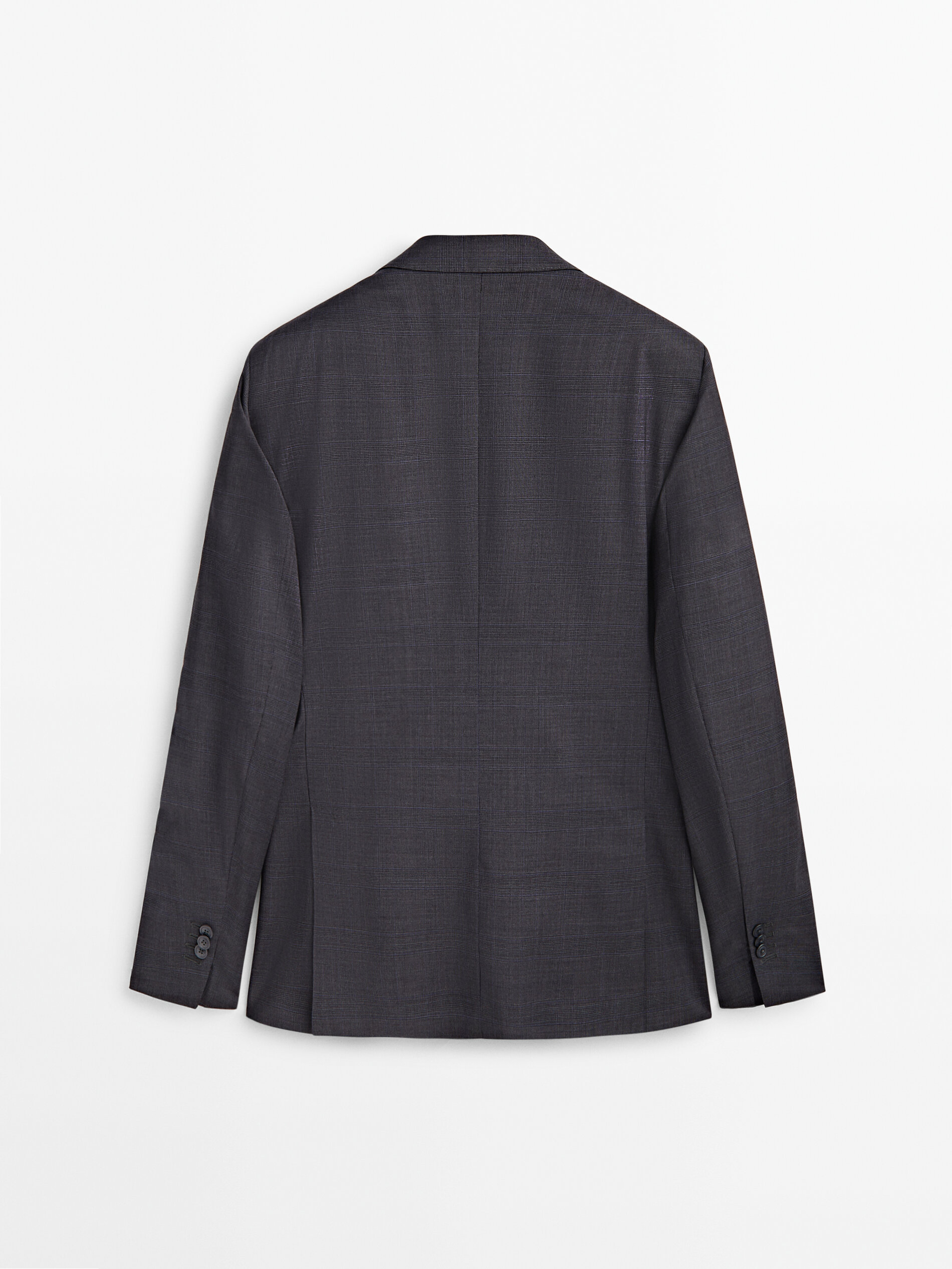 Americana traje lana super 120's cuadros - GRIS