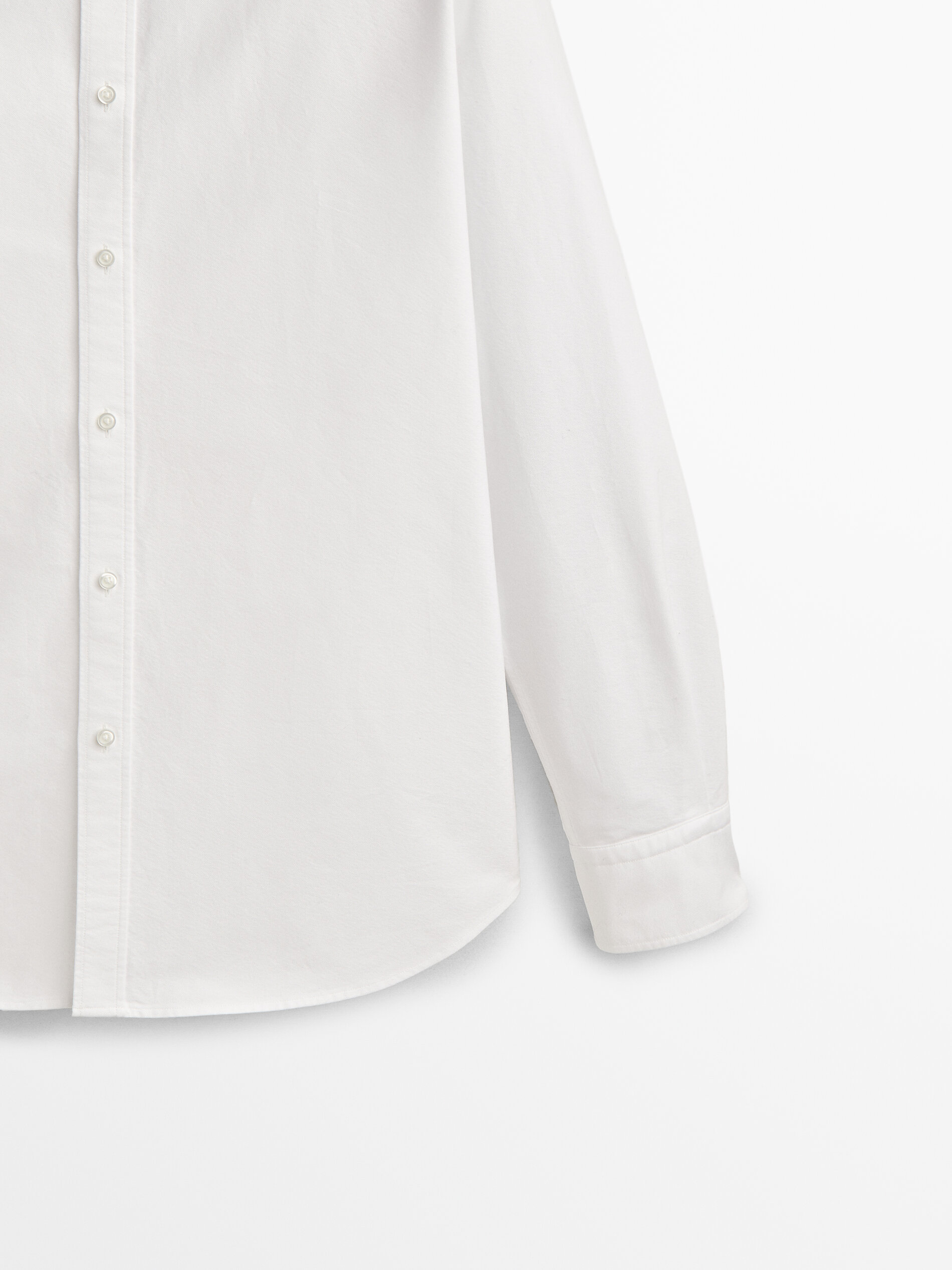 Camisa oxford algodón slim fit - BLANCO