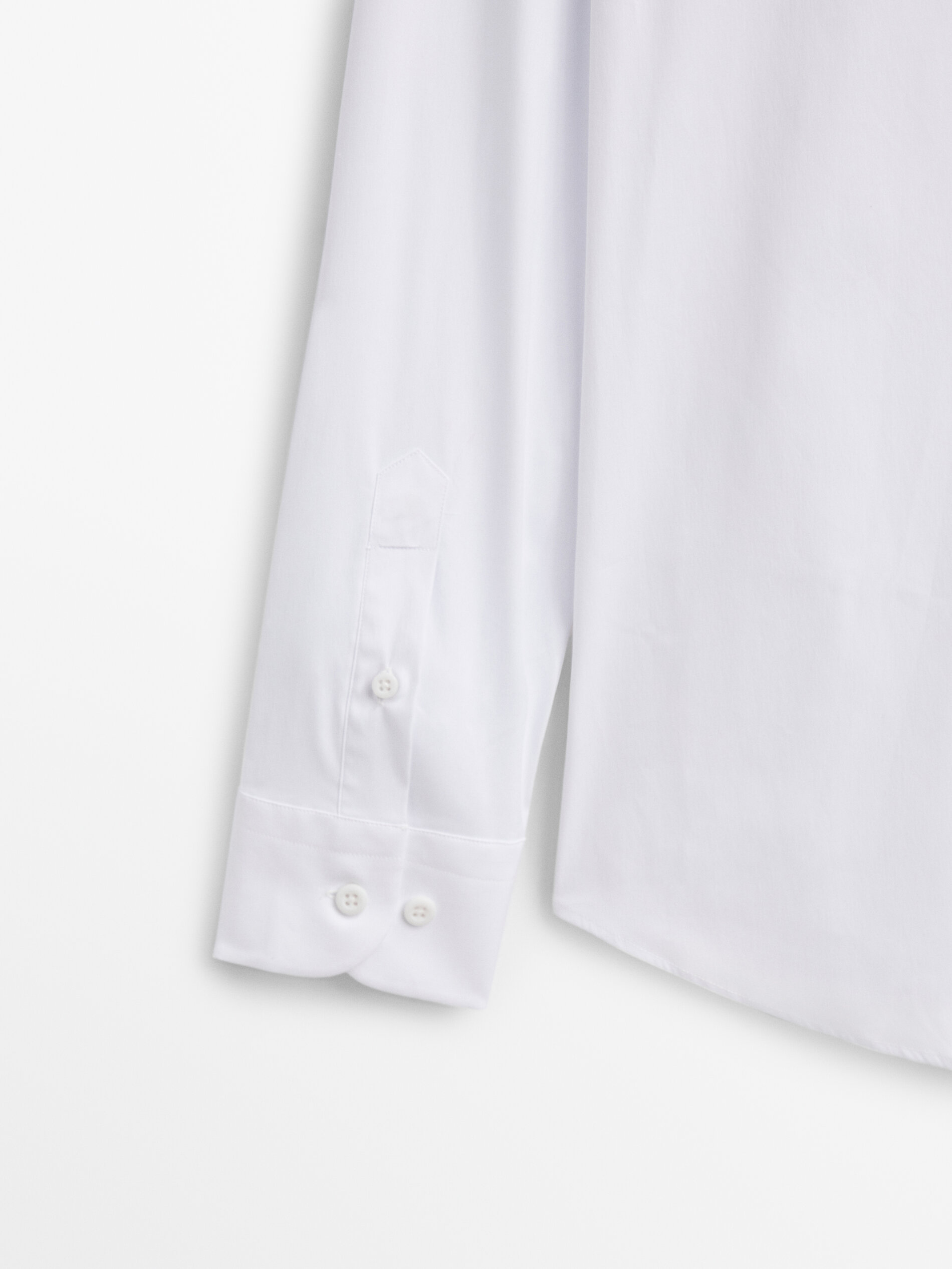 Camisa stretch slim fit -Studio - BLANCO