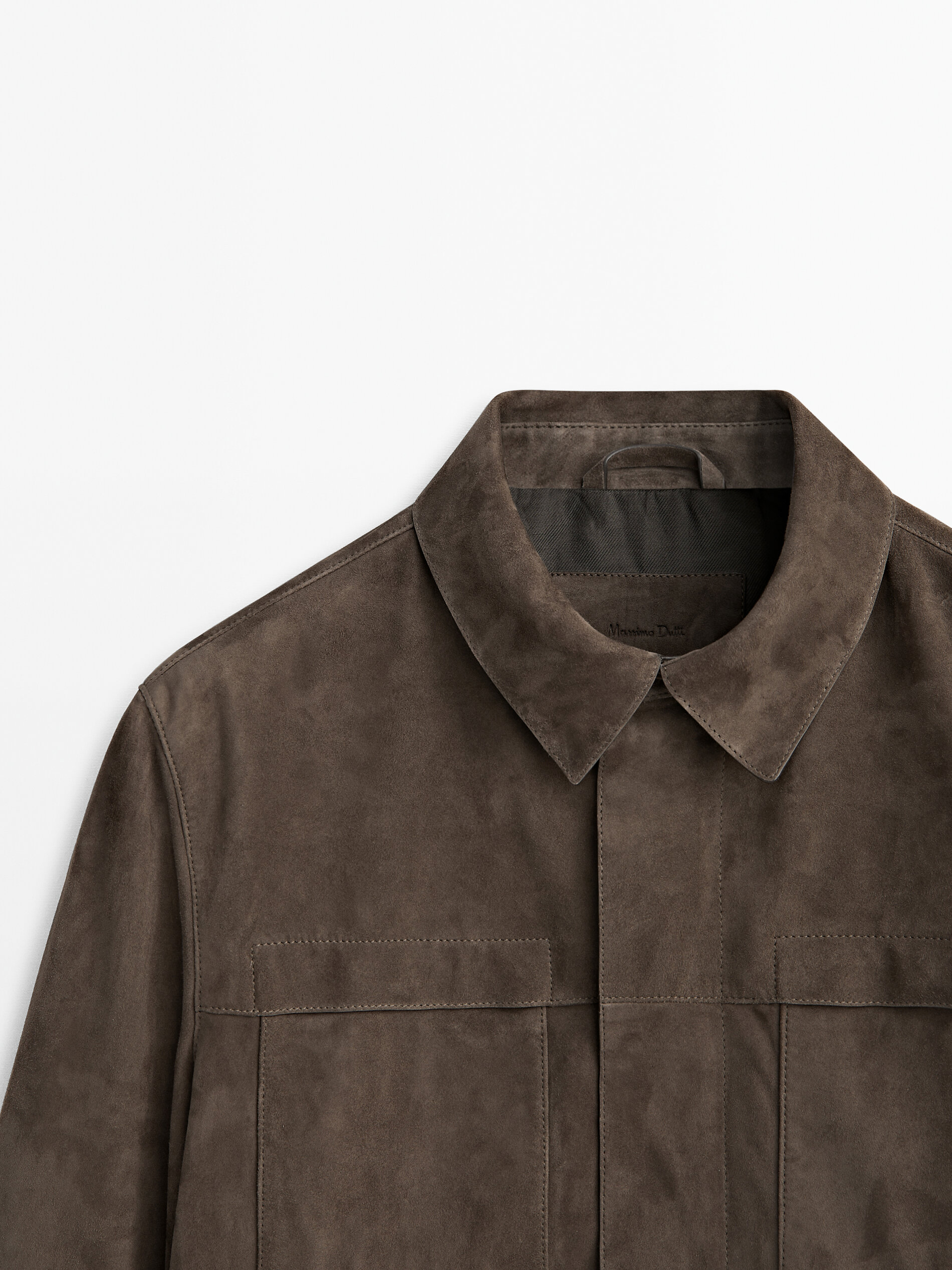 Chaqueta trucker piel ante - ANTRACITA