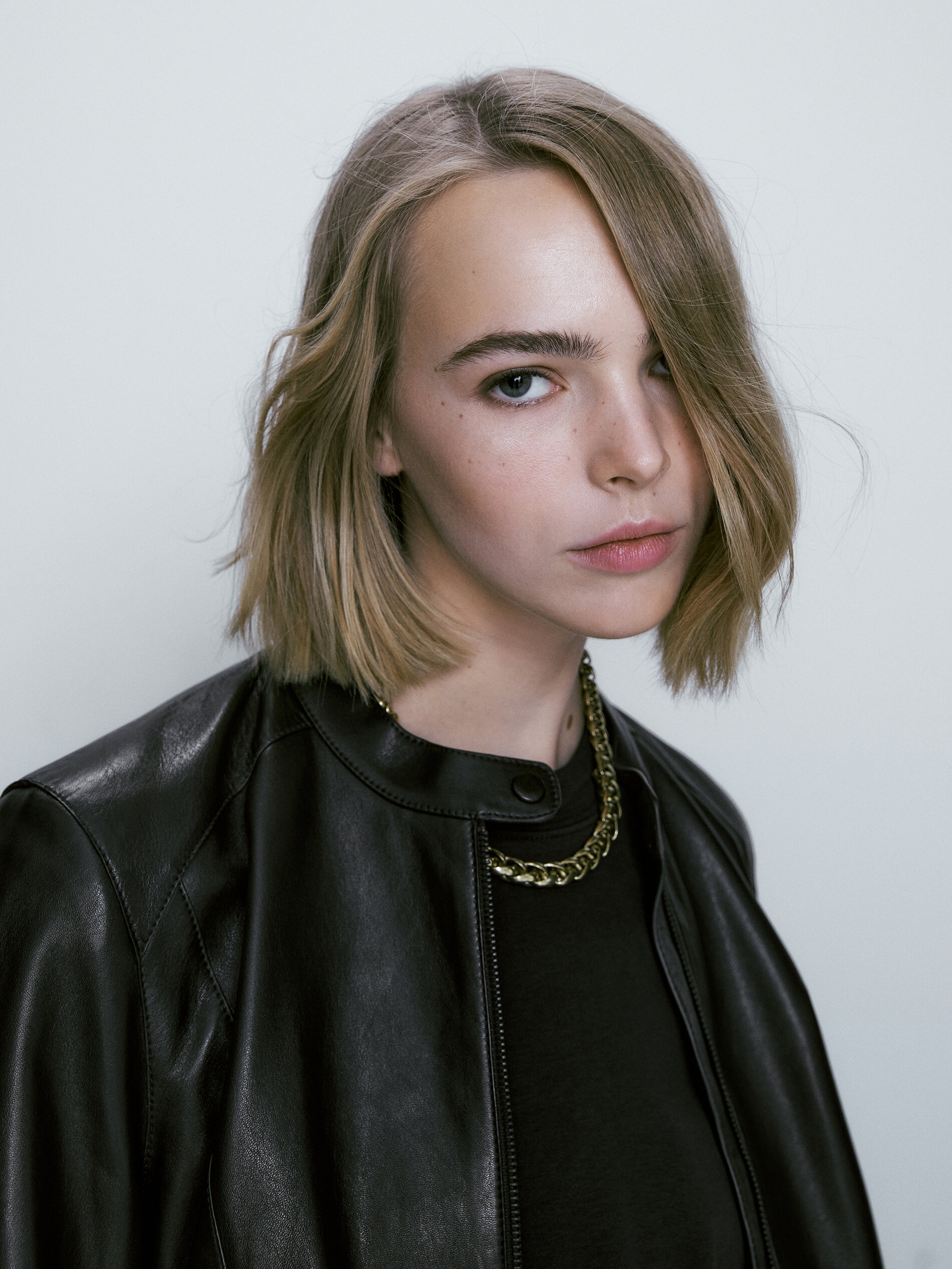 Chaqueta piel napa negra - NEGRO