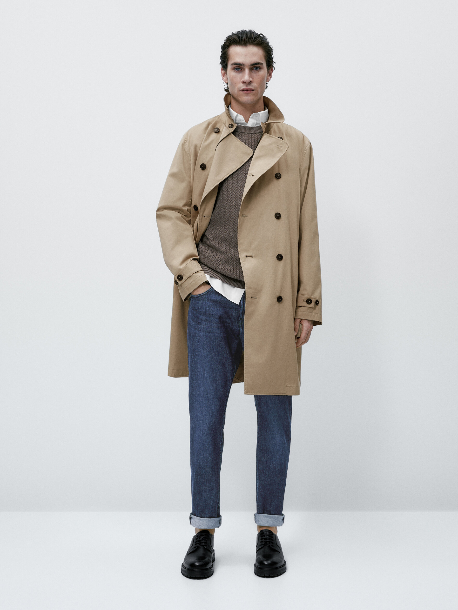 Pantalón vaquero stone wash slim fit - INDIGO