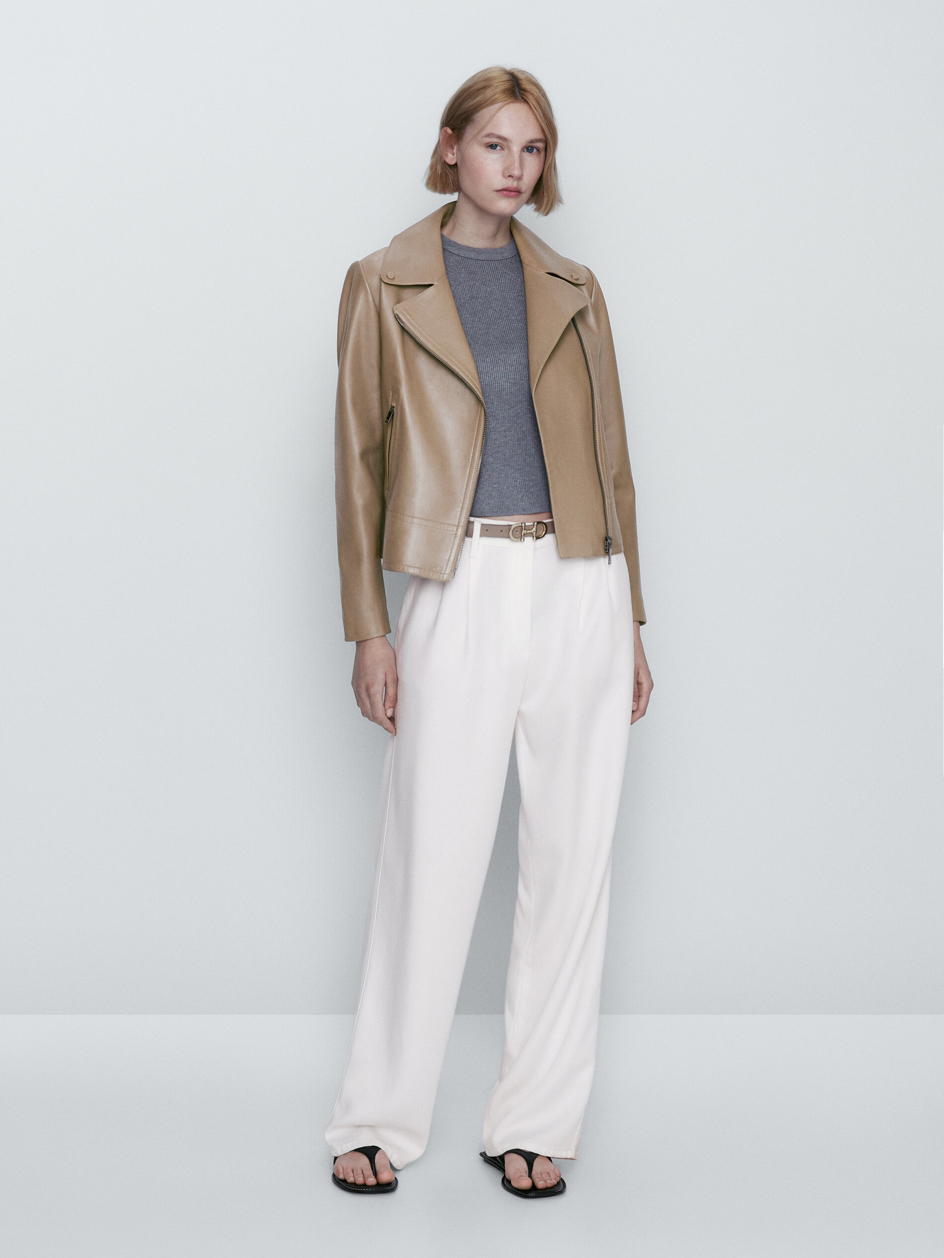 Chaqueta biker piel napa - ARENA