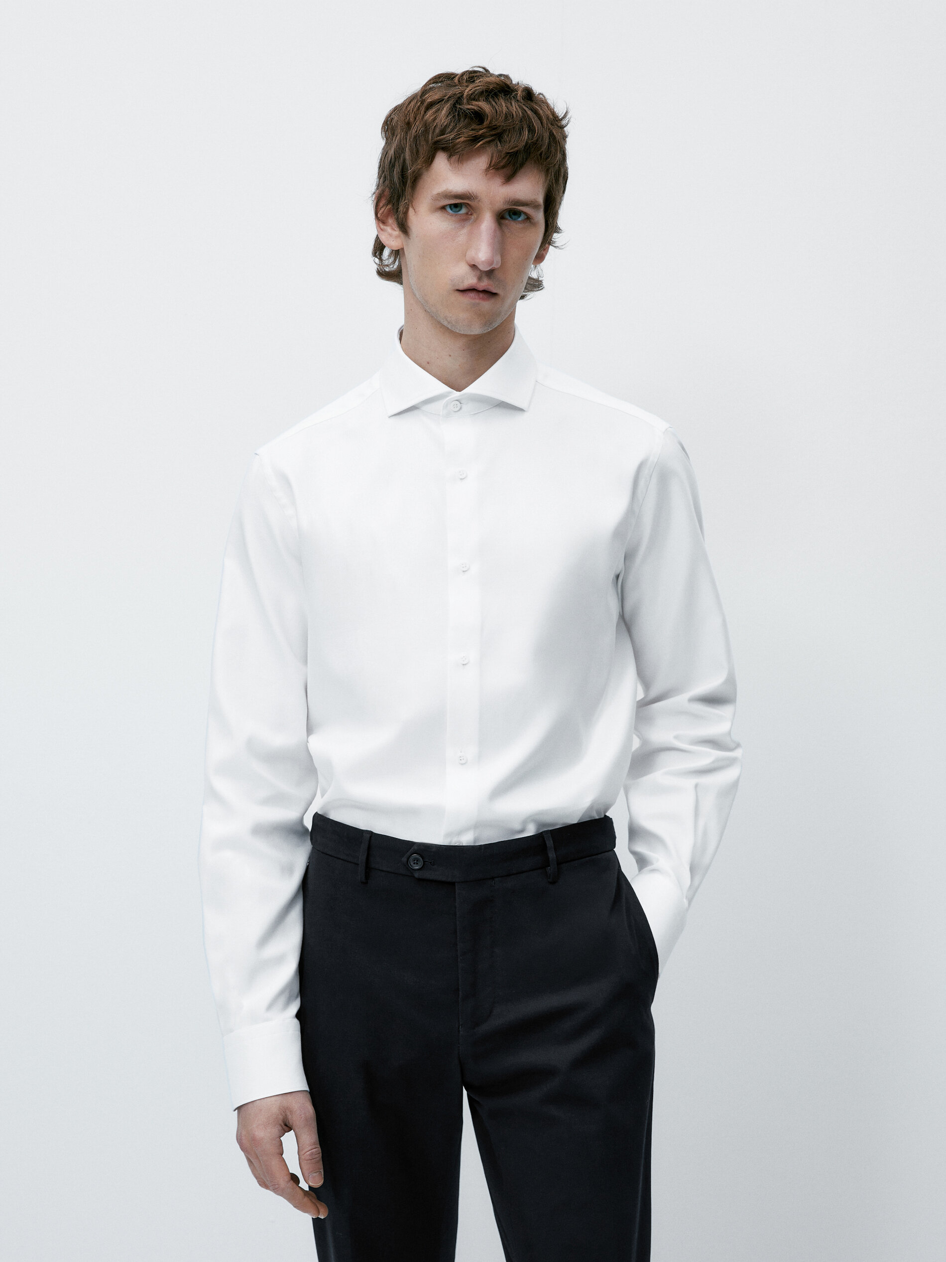 Camisa estructura easy iron slim fit - BLANCO