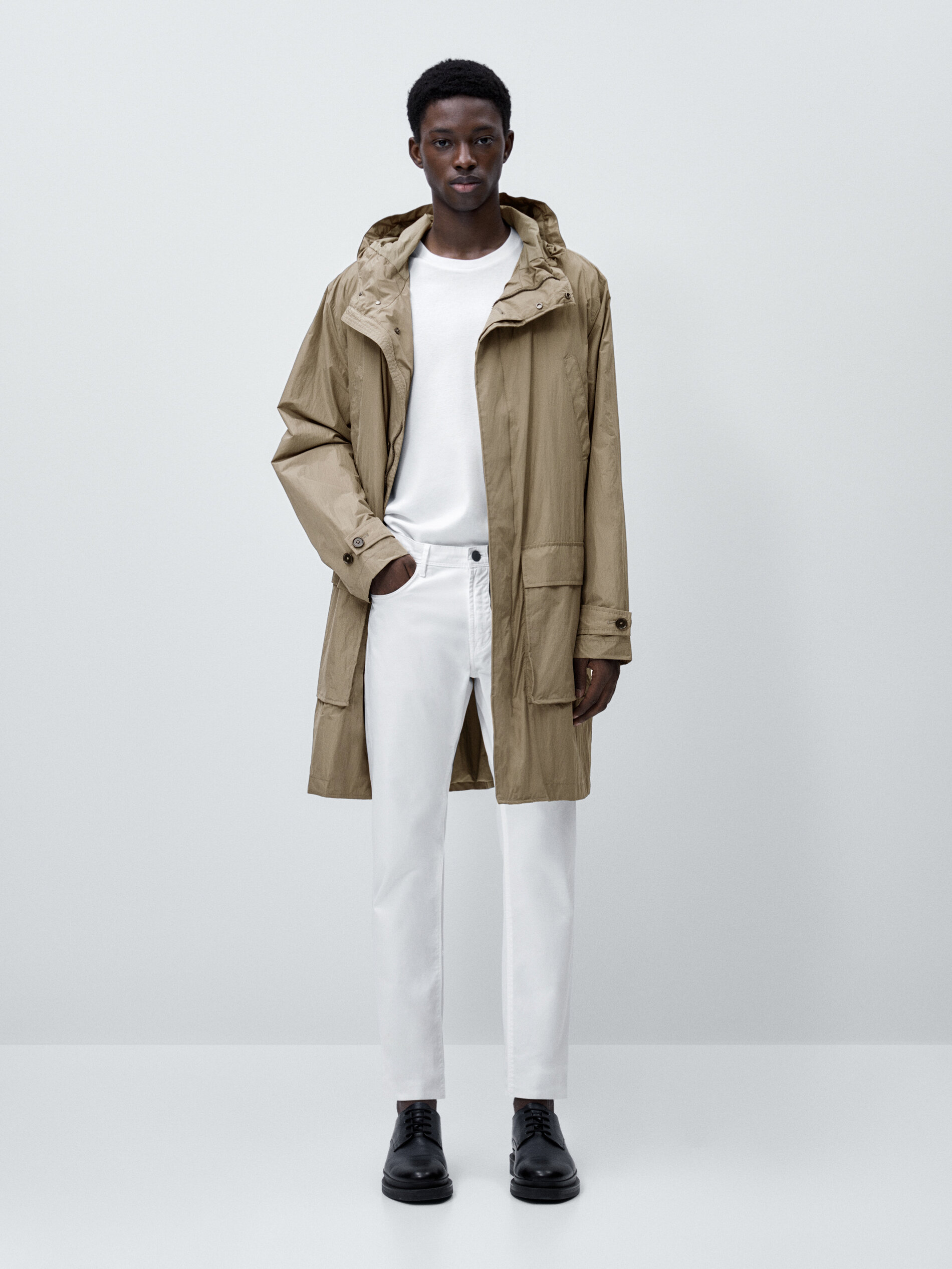 Pantalón tejanero tricotina slim fit - BLANCO