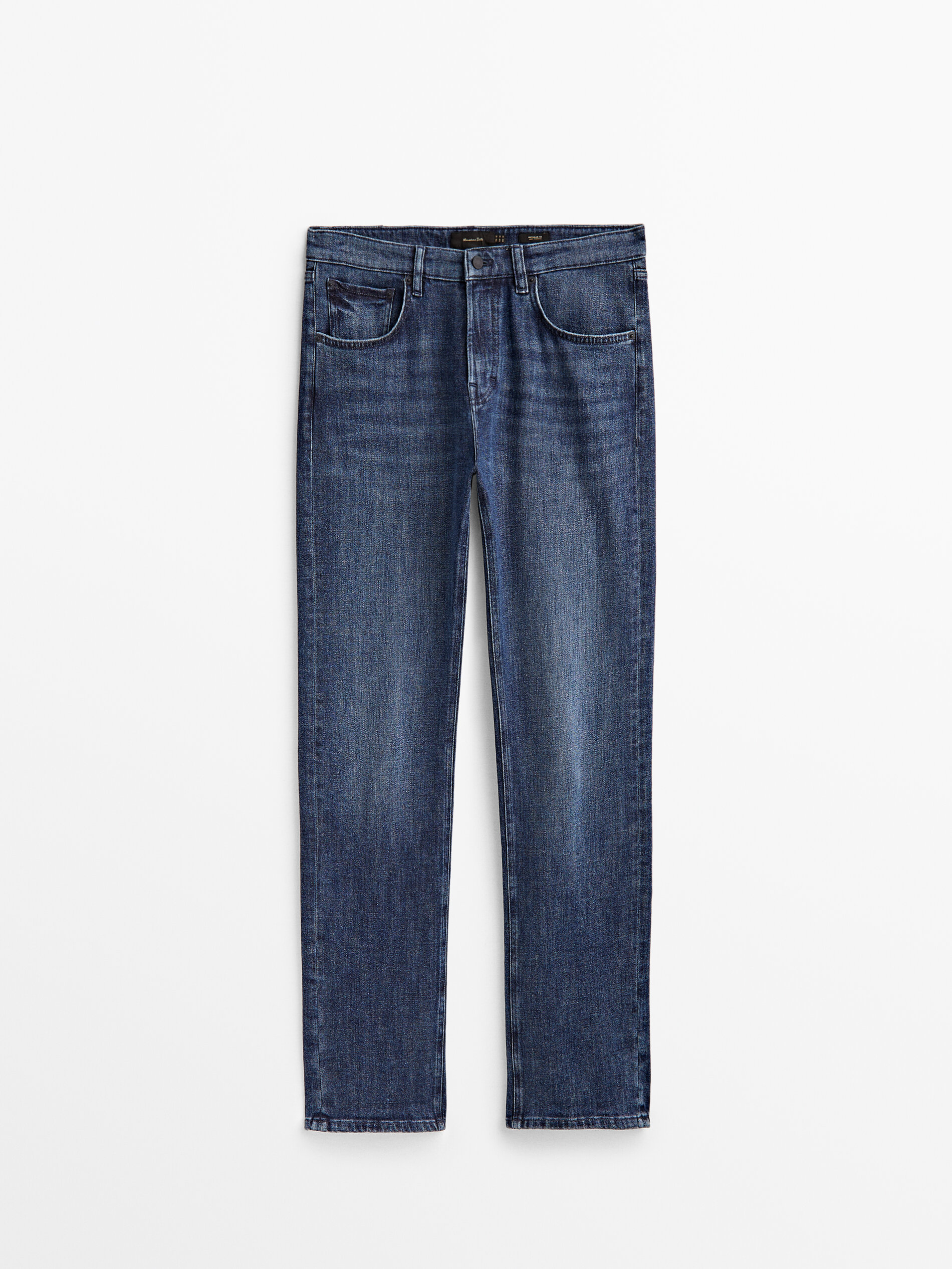 Pantalón vaquero stone wash regular fit - INDIGO