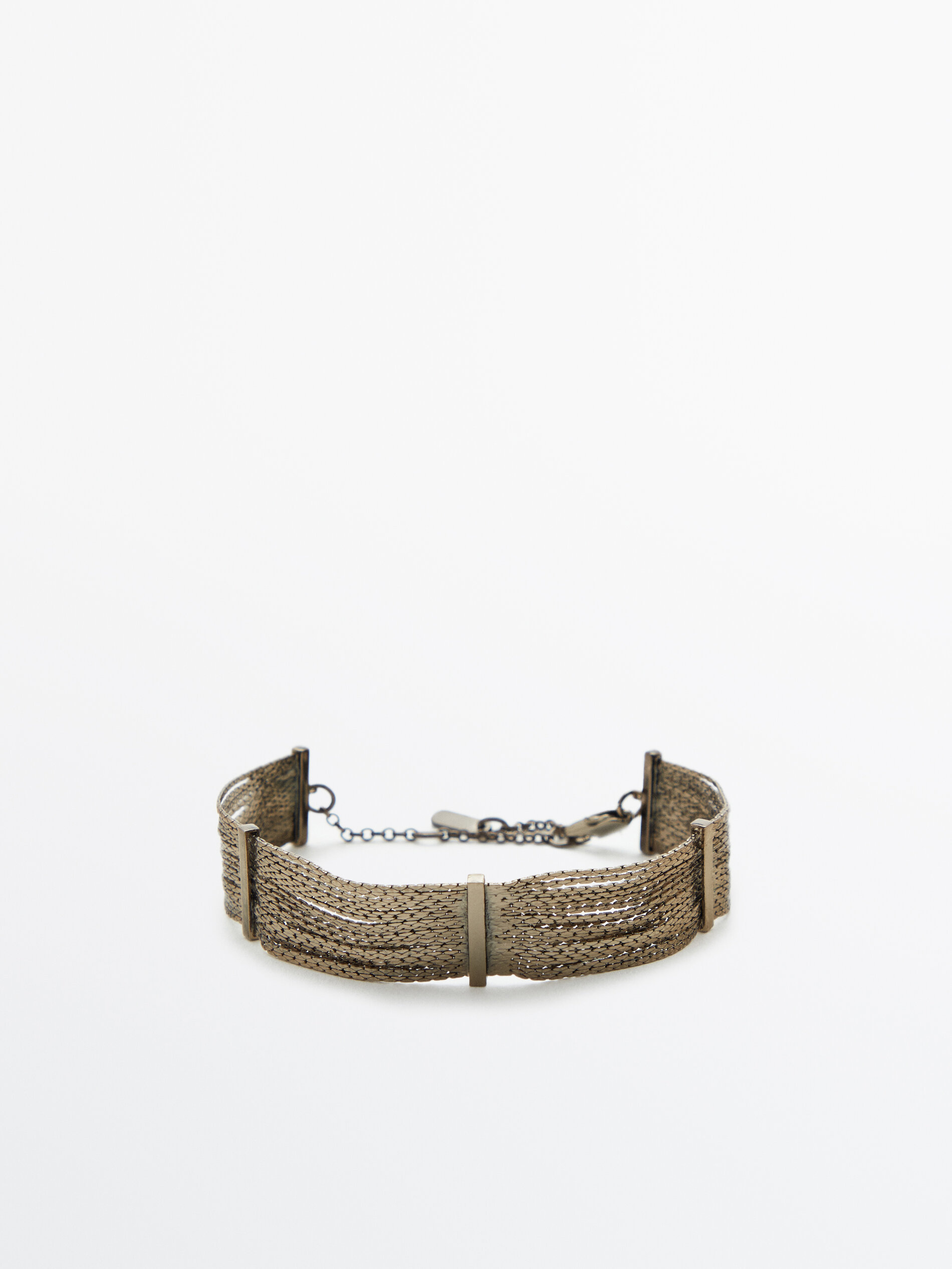 Pulsera cascada mini cadena - Plata