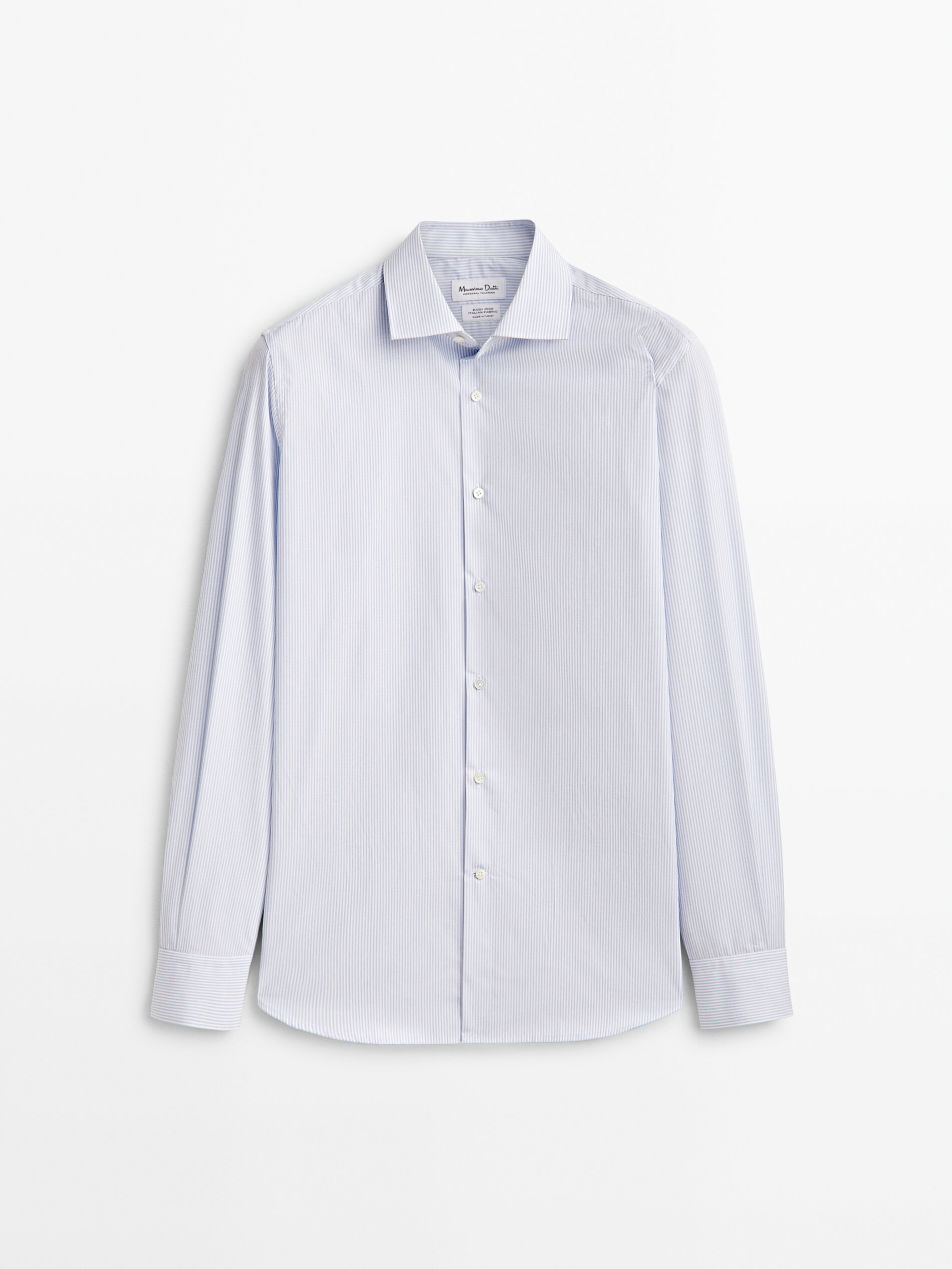 Camisa rayas easy iron slim fit - CELESTE