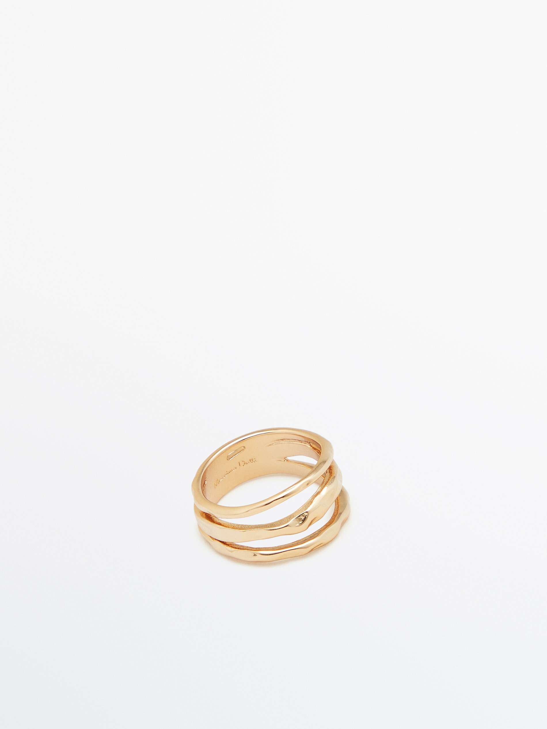 Pack anillos minimal baño oro - DORADO