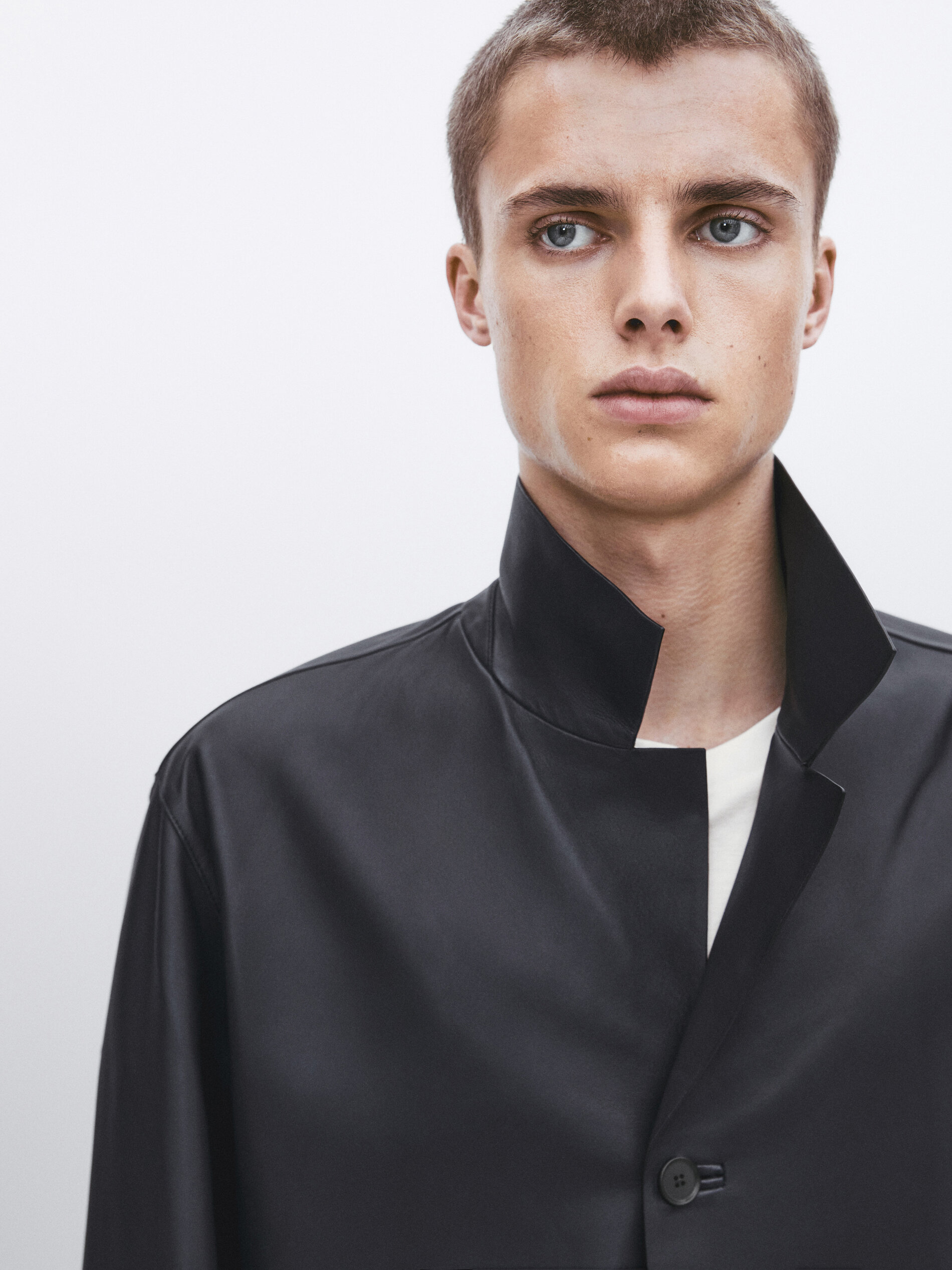 Sobrecamisa piel napa -Studio - AZUL OSCURO