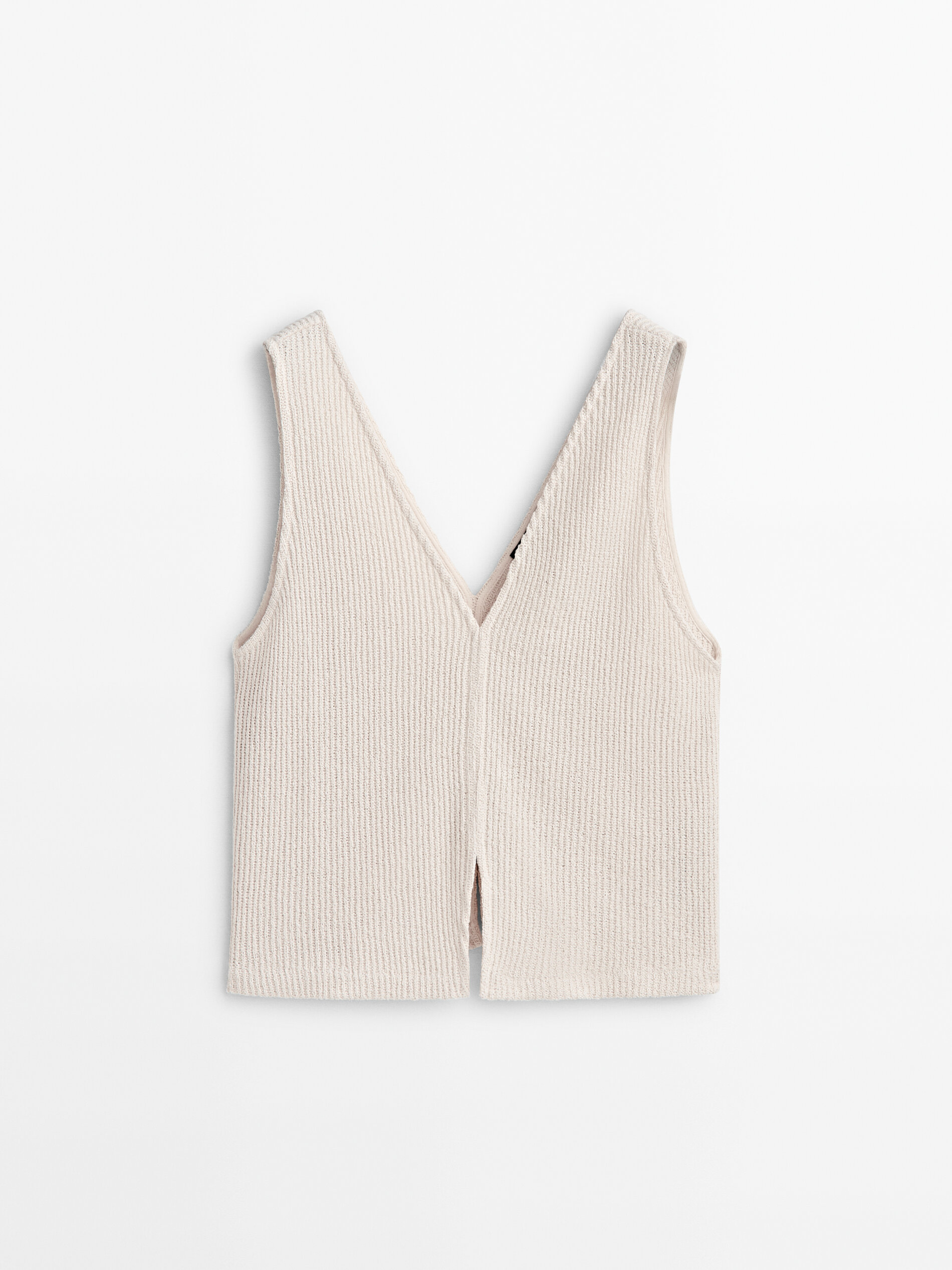 Top crop detalle abertura - CRUDO