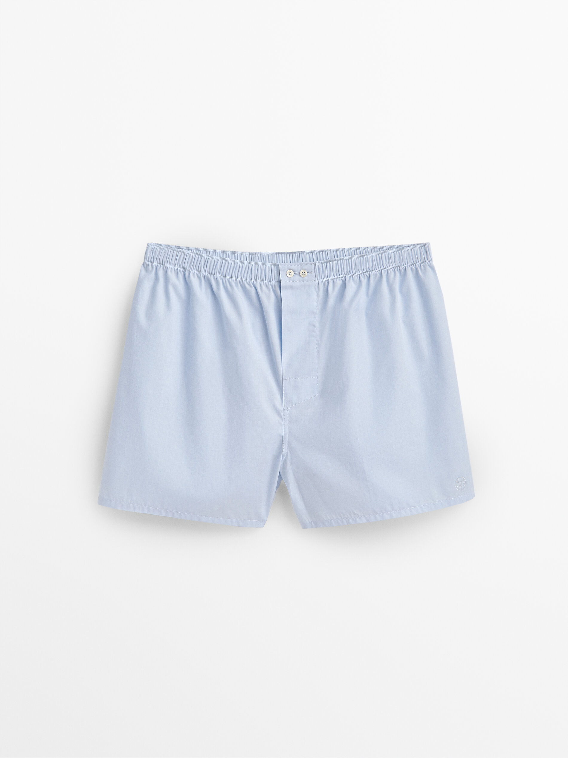 Calzoncillo algodón fil a fil - CELESTE