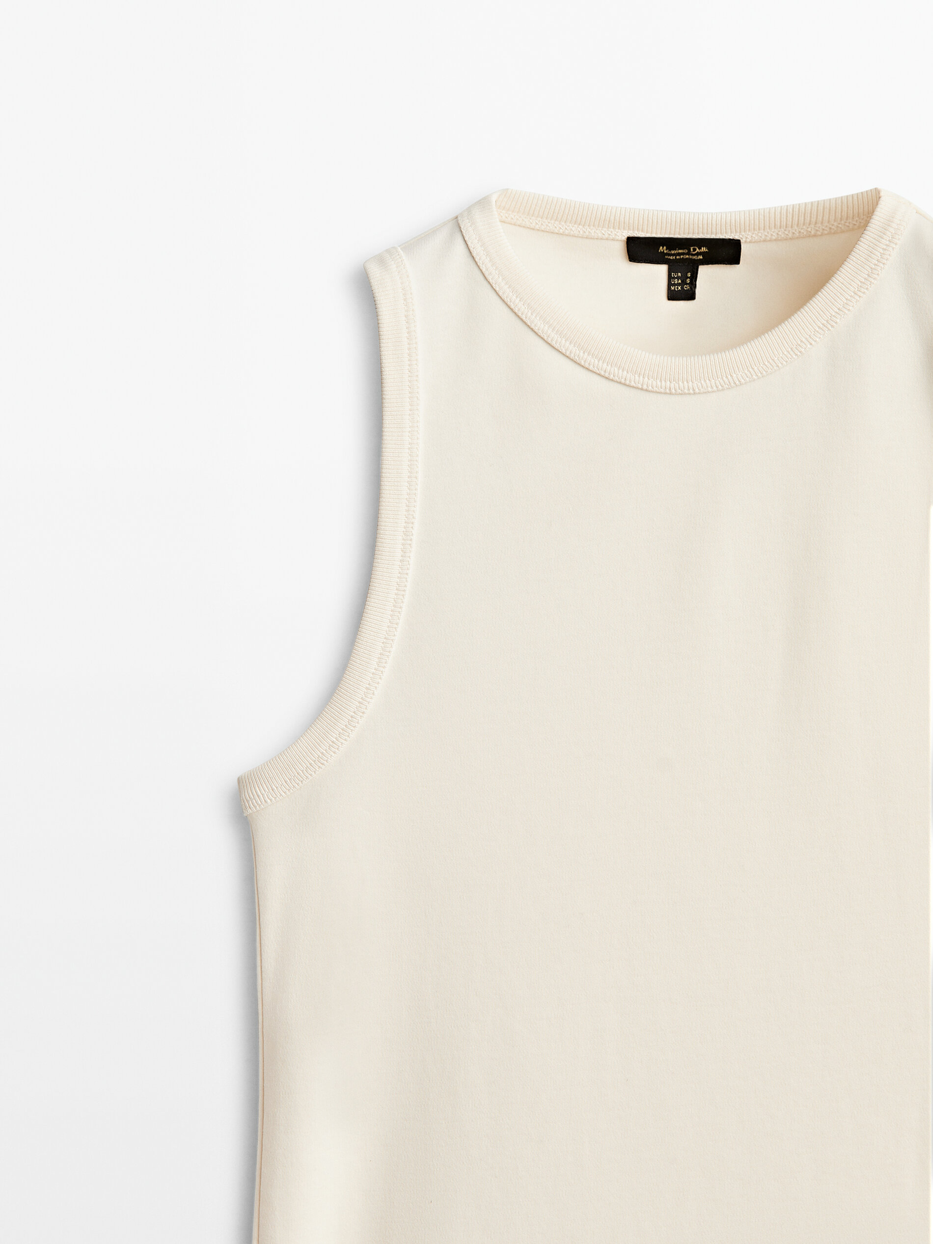 Top sin mangas algodón - CRUDO