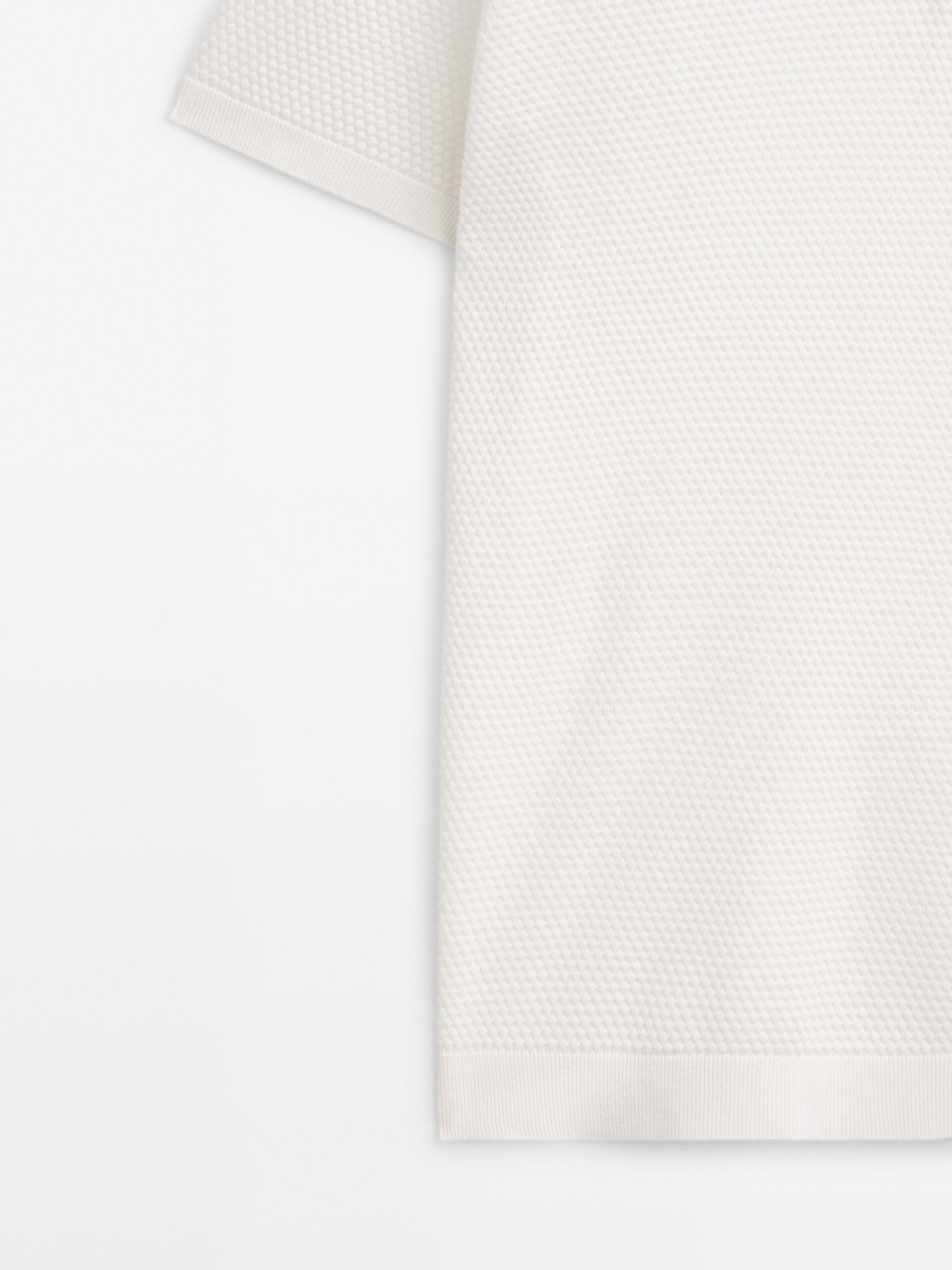 Jersey polo estructura manga corta - BLANCO