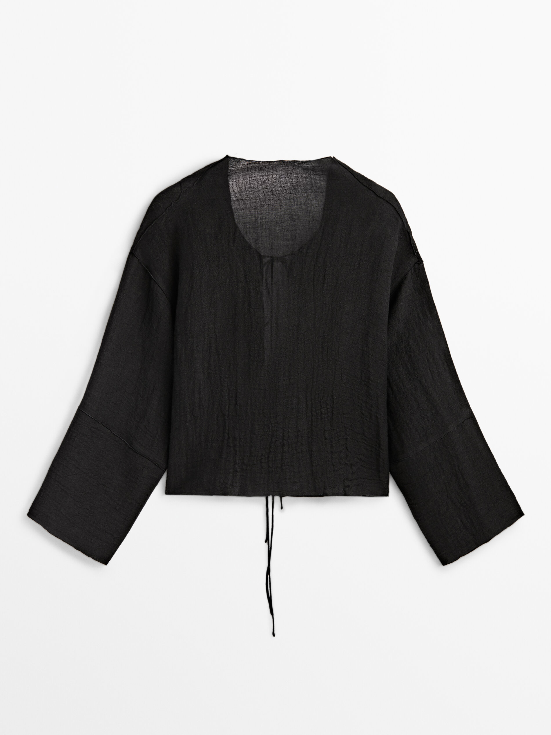 Camisa detalle lazos espalda Limited Edition - NEGRO