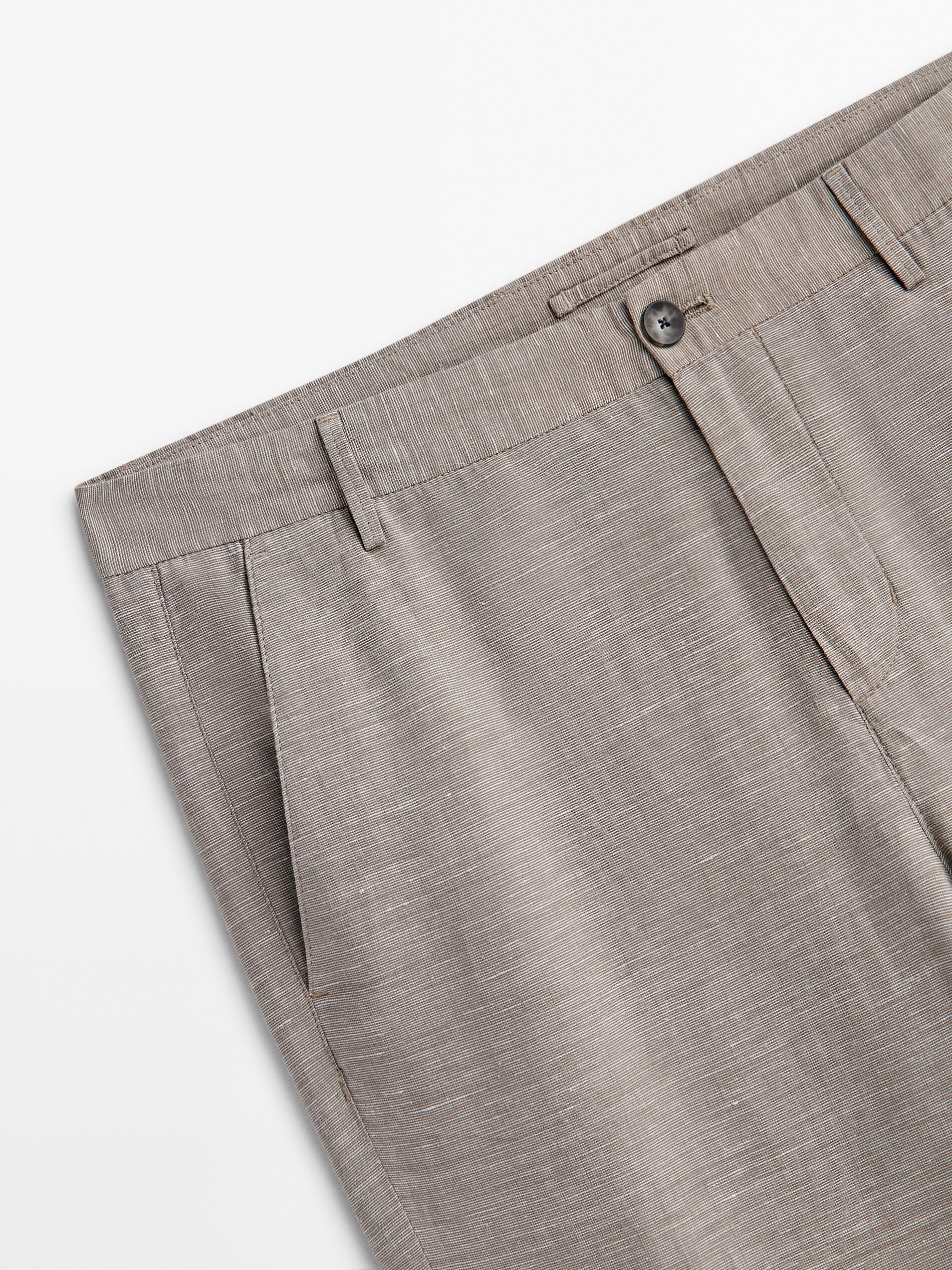 Pantalón chino fil a fil tapered fit - BEIGE