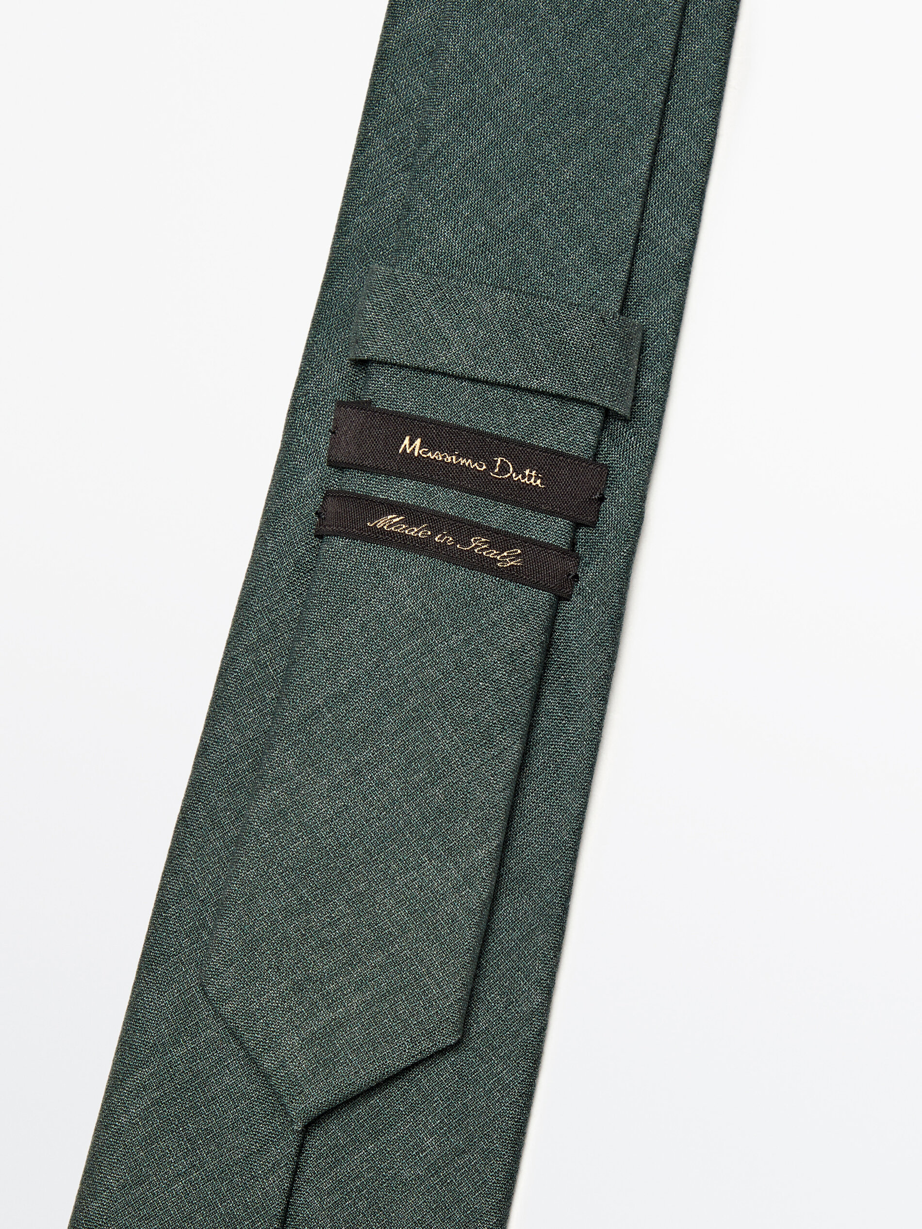 Corbata falso liso 100% seda - VERDE