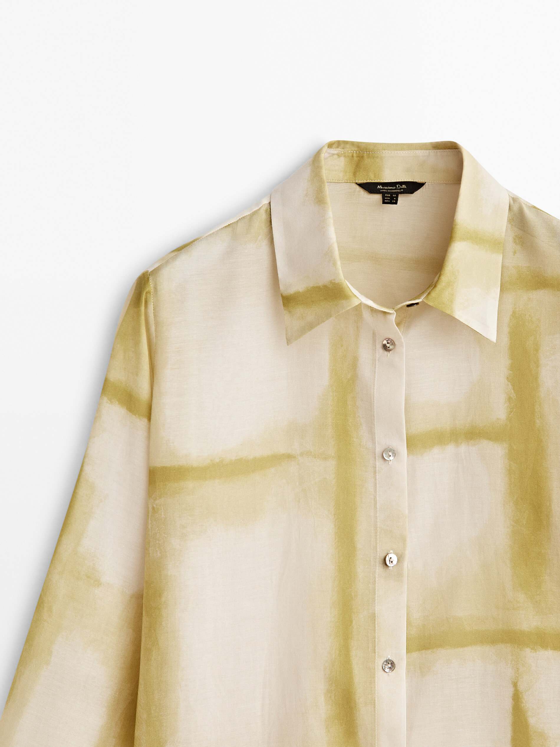 Camisa estampado difuminado - VERDE