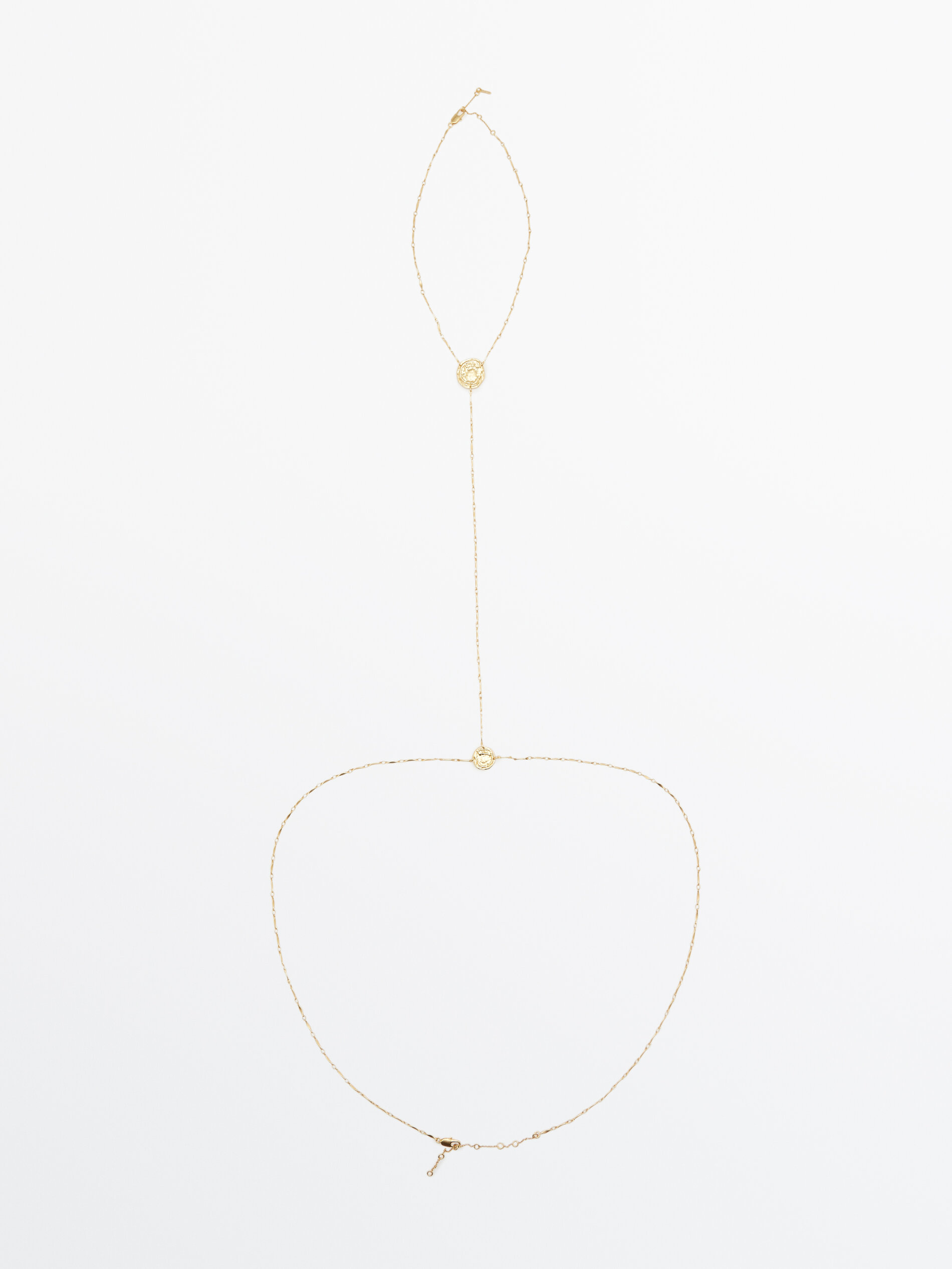 Body chain monedas baño oro - DORADO