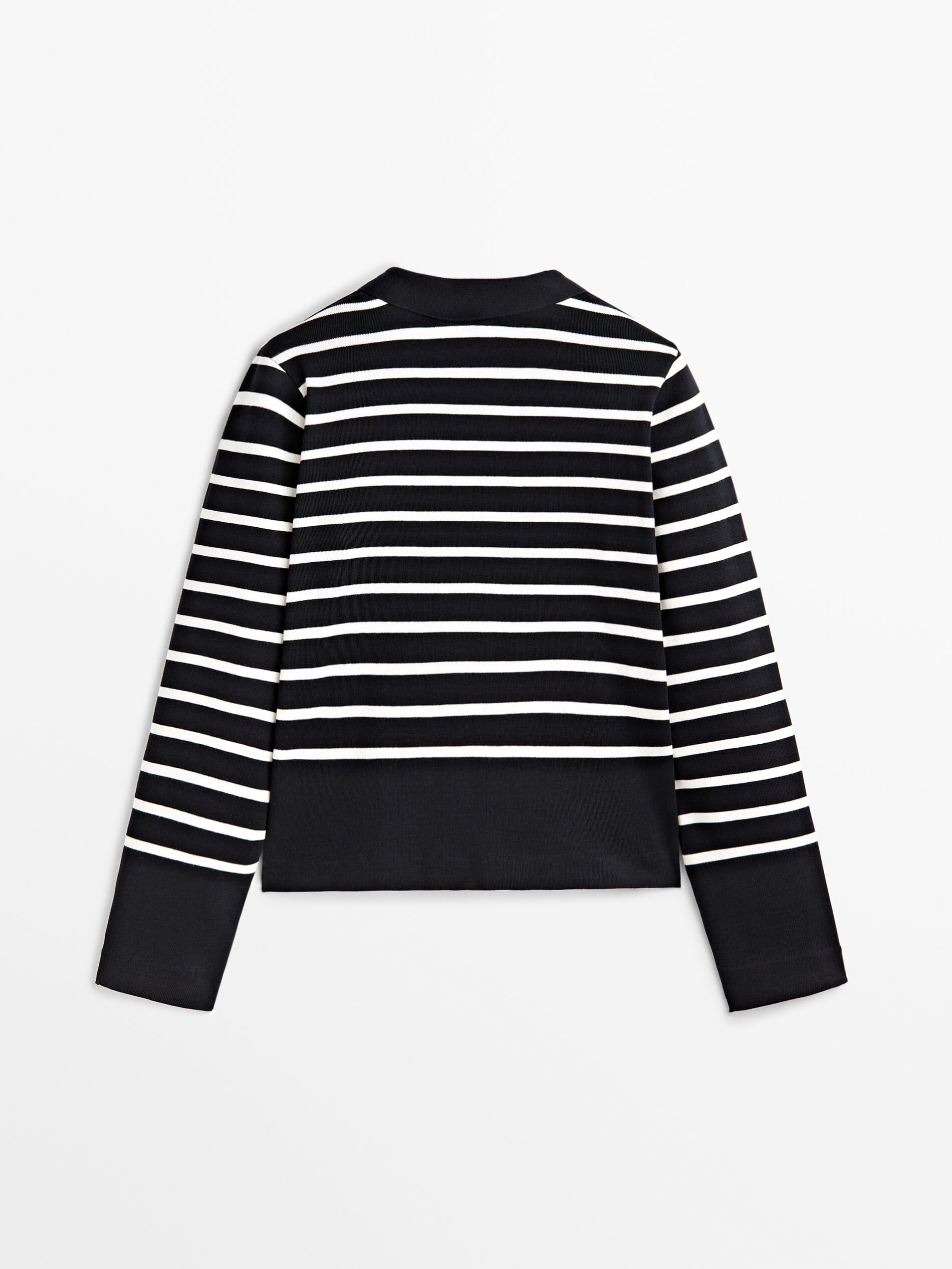 Cárdigan algodón rayas botones - AZUL MARINO