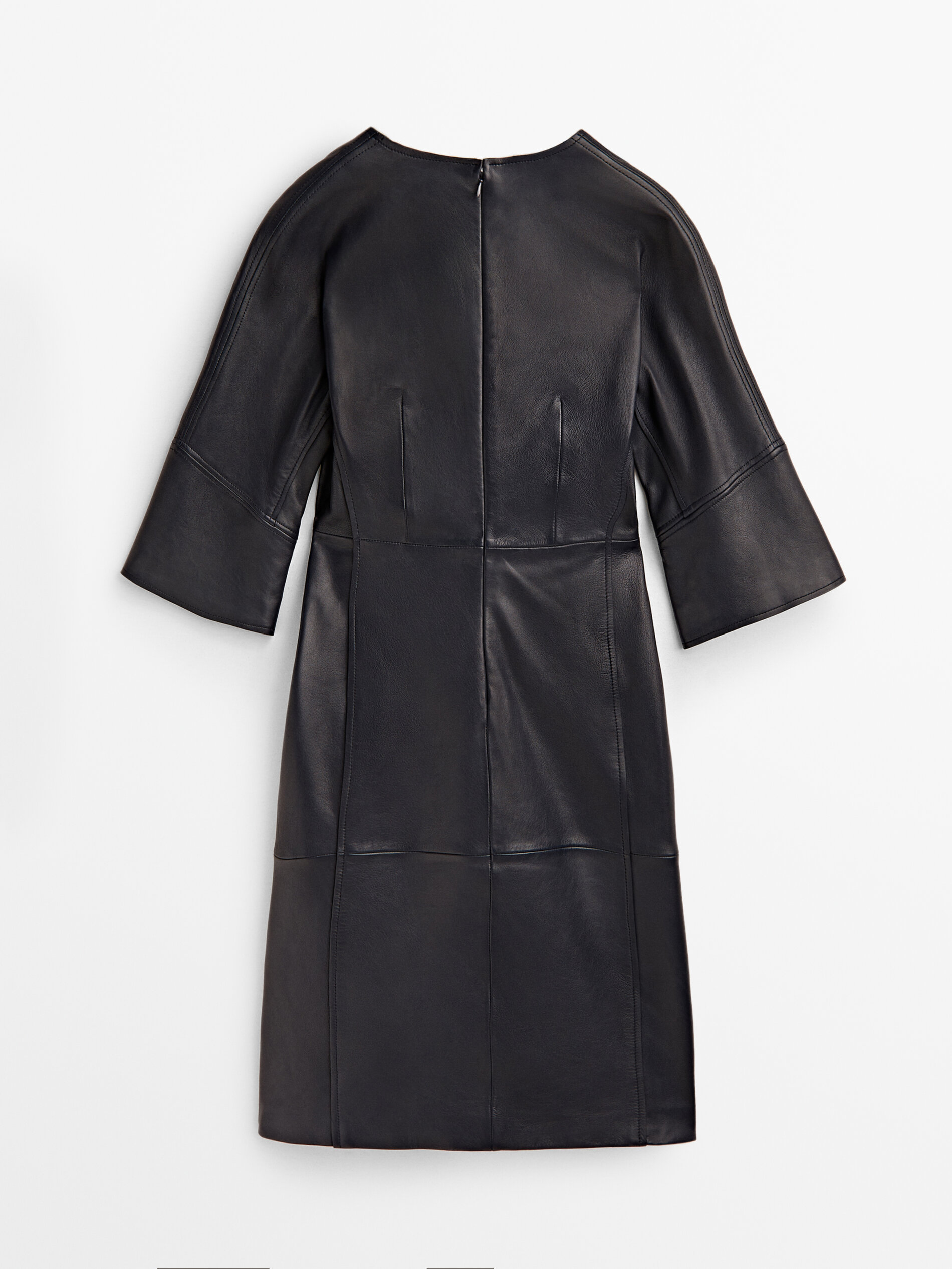 Vestido piel napa azul marino - AZUL MARINO