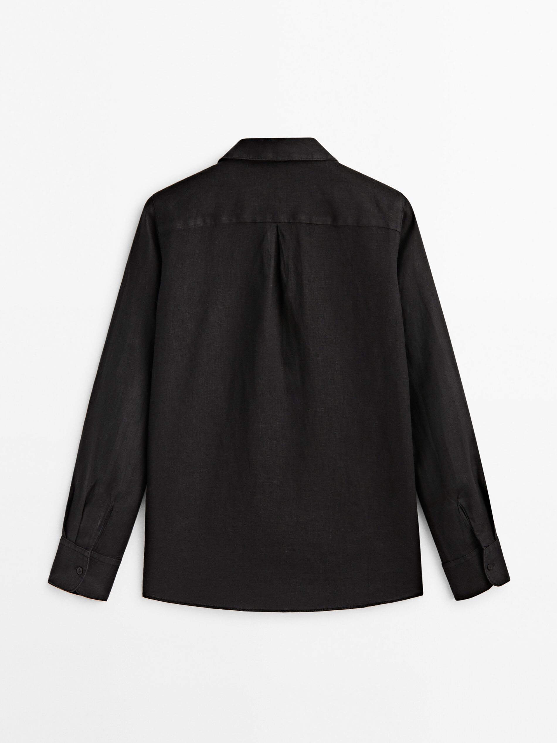 Camisa 100% lino - NEGRO