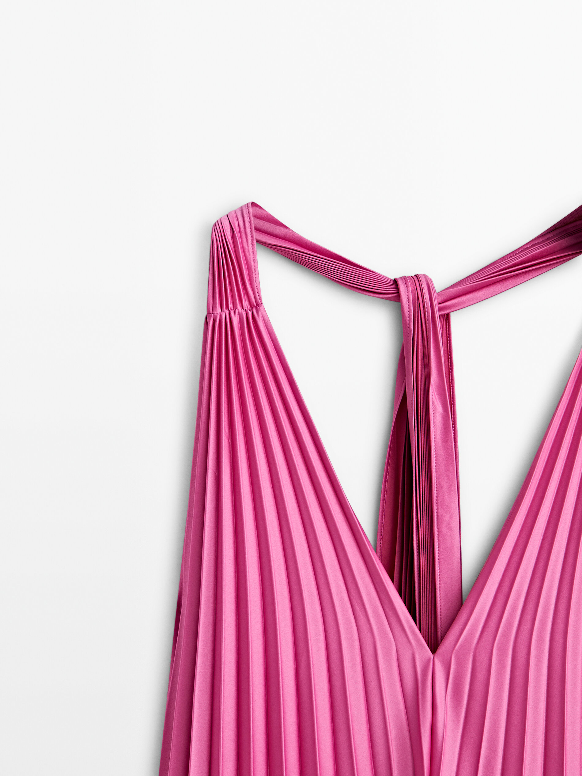 Vestido largo plisado -Studio - ROSA