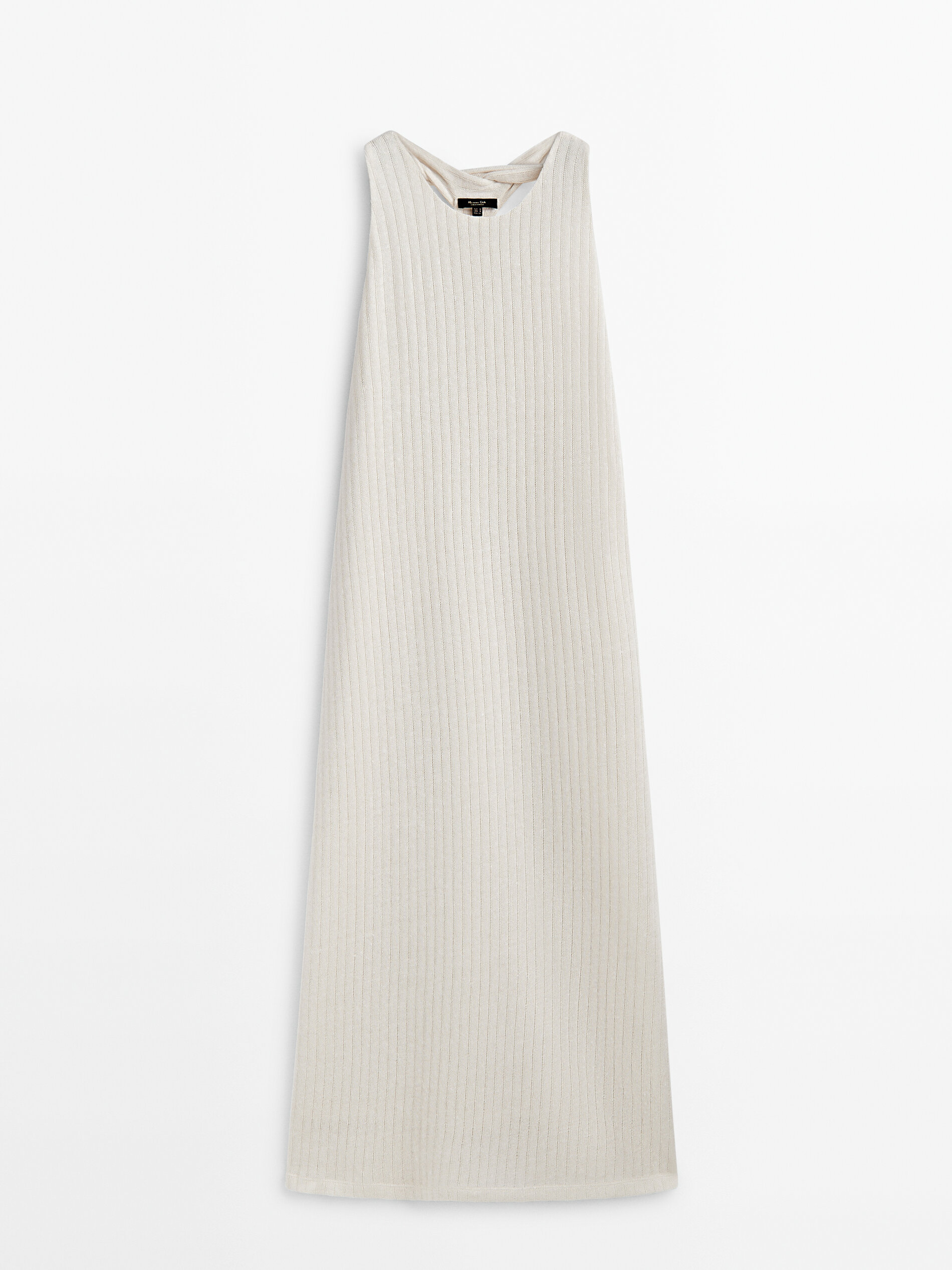 Vestido estructura detalle trenza espalda - CRUDO