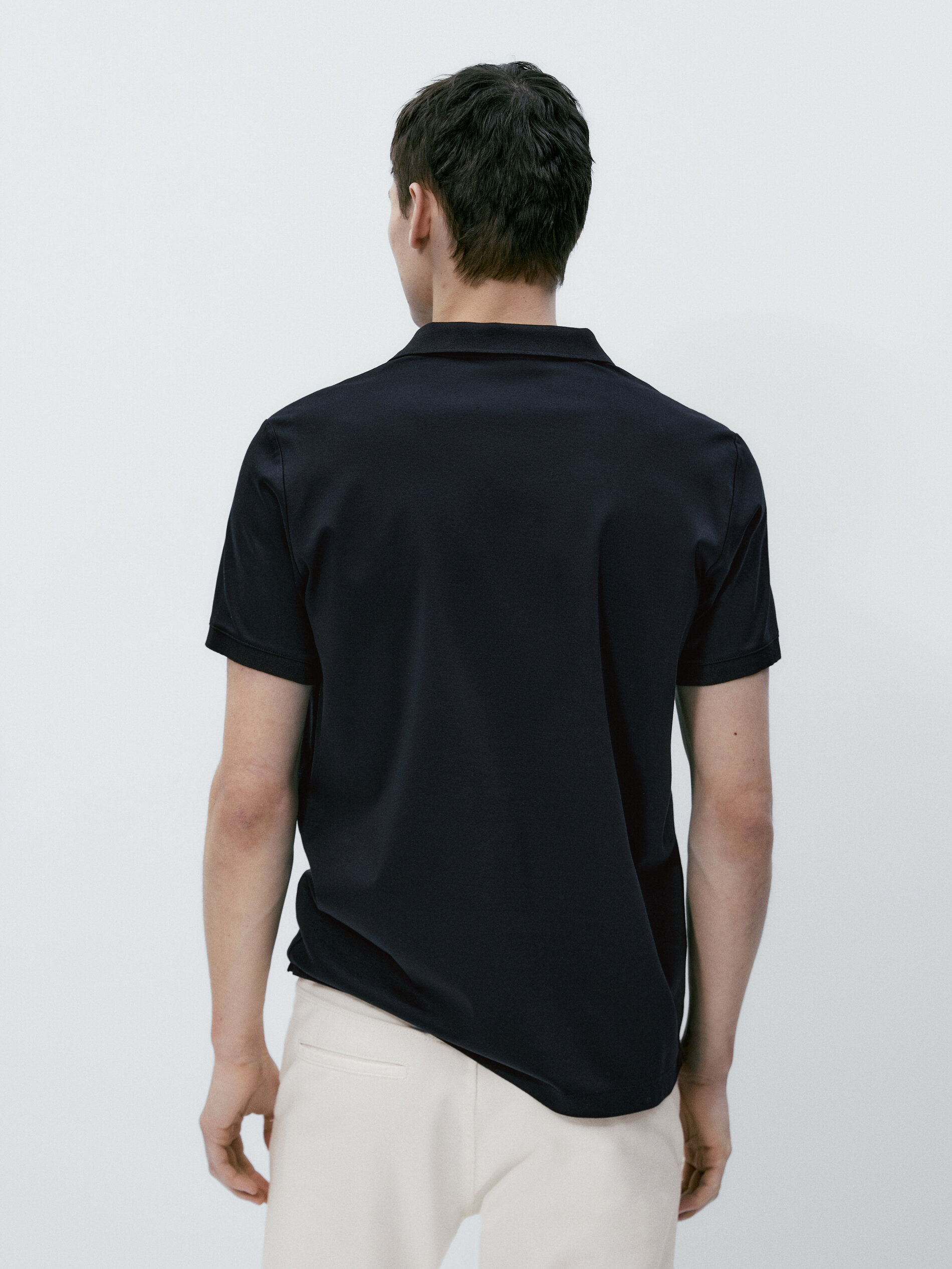 Polo mezcla algodón mercerizado - AZUL MARINO