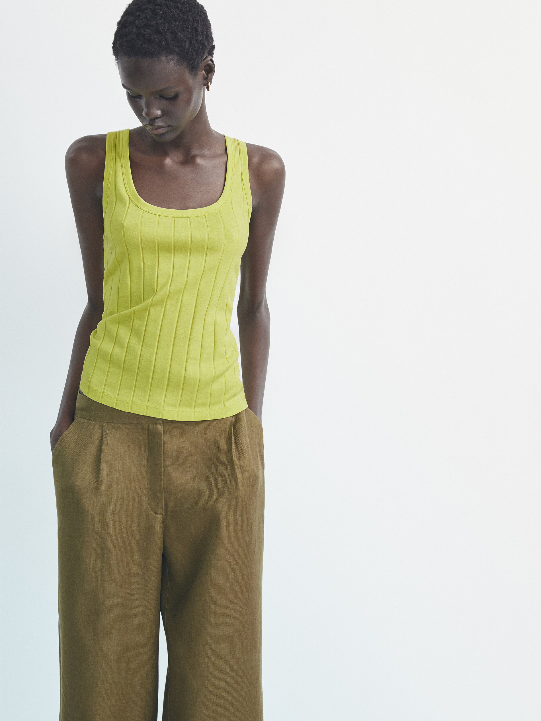 Camiseta tirantes canalé ancho - LIMA