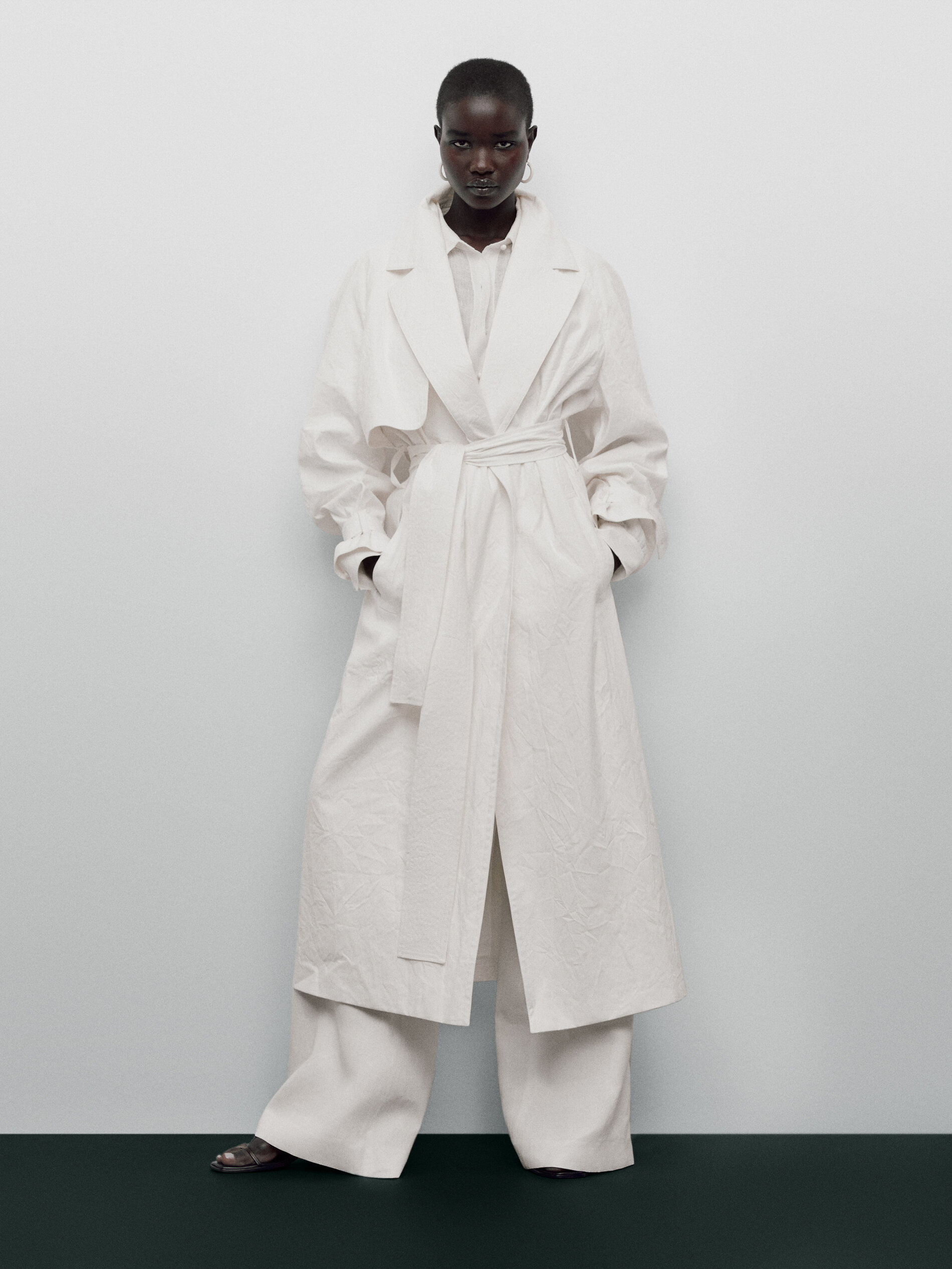 Gabardina efecto arrugado Limited edition - CRUDO