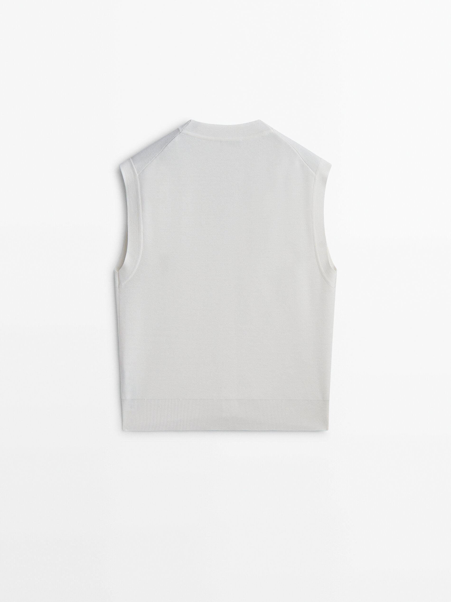 Chaleco punto botones dorados - CRUDO