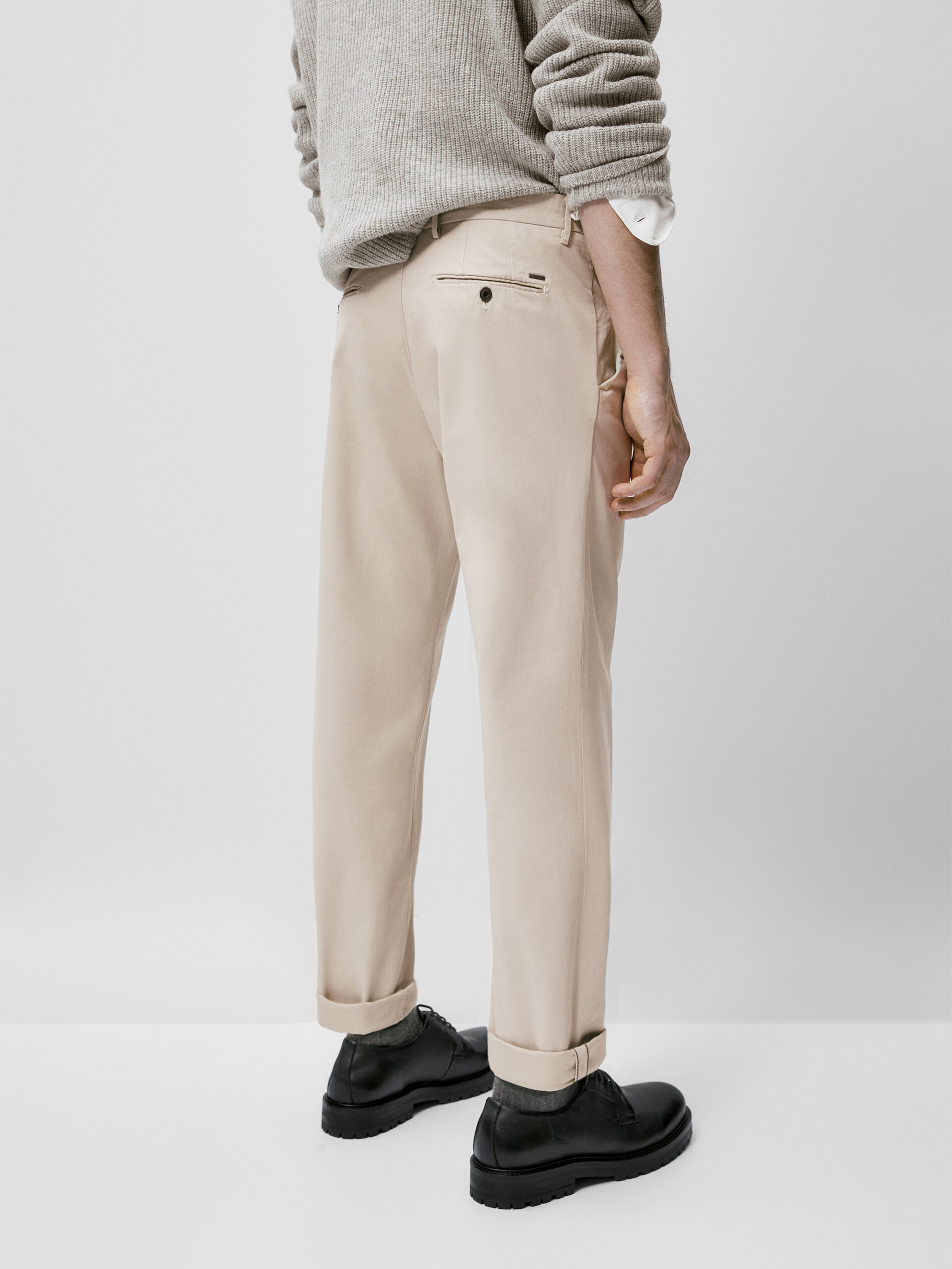 Pantalón chino slim fit - Beige Claro