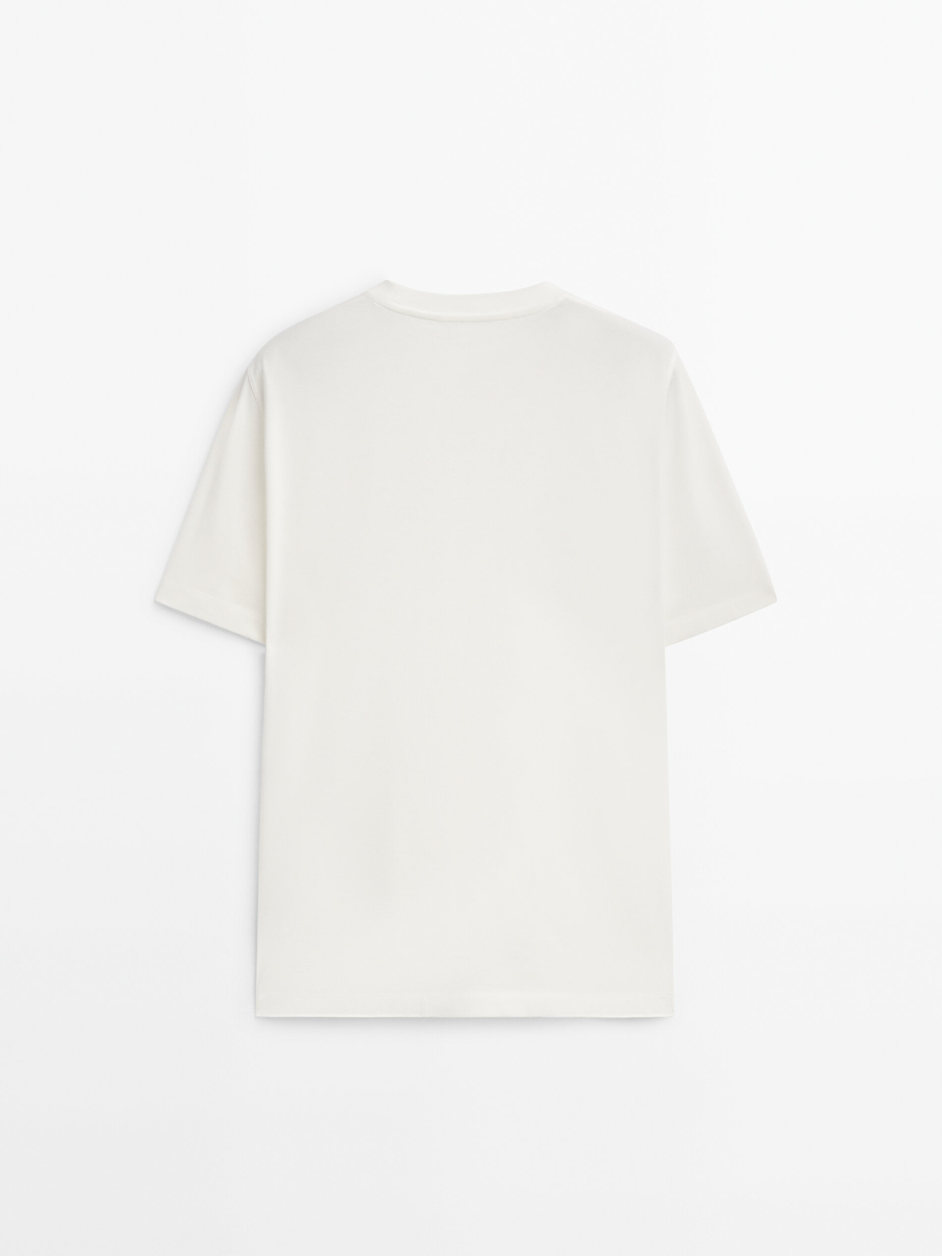 Camiseta manga corta piqué algodón mercerizado - BLANCO
