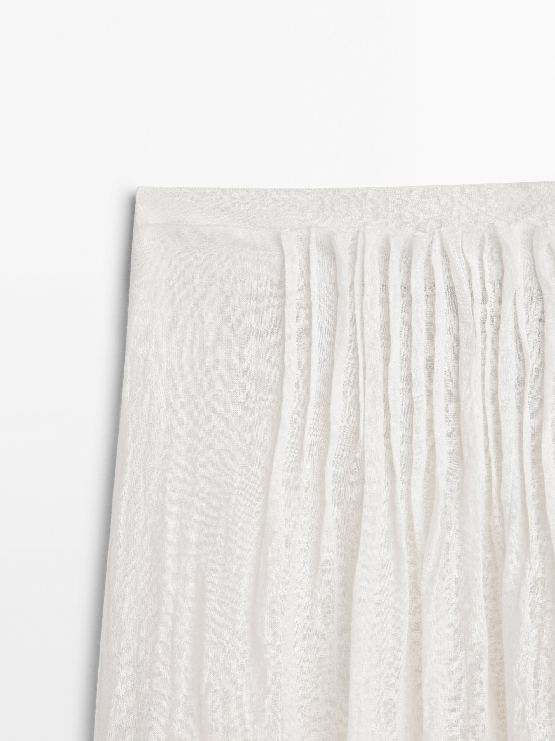 Falda de picos gofrada Limited edition - BLANCO