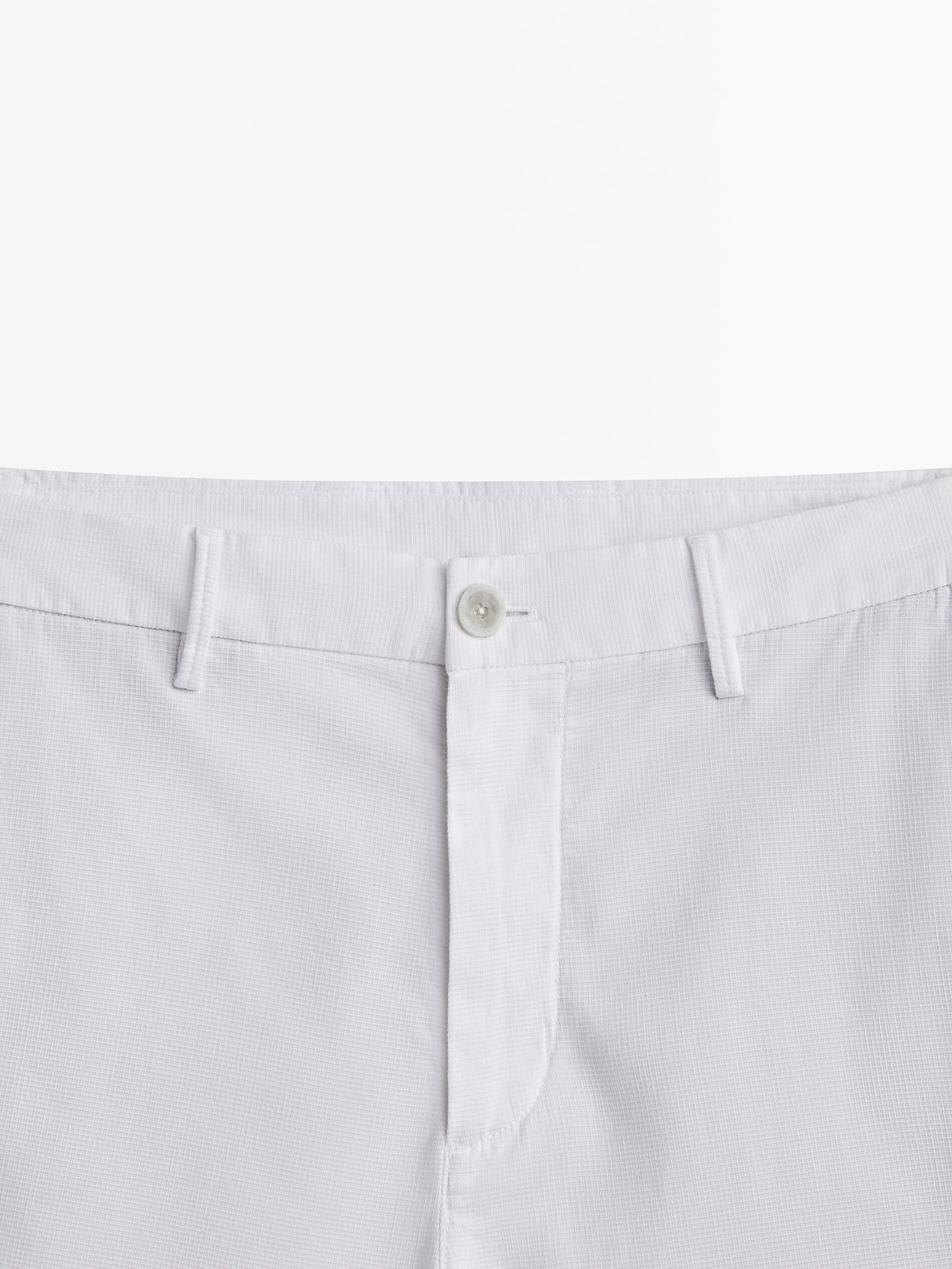 Bermuda mezcla algodón stretch - BLANCO