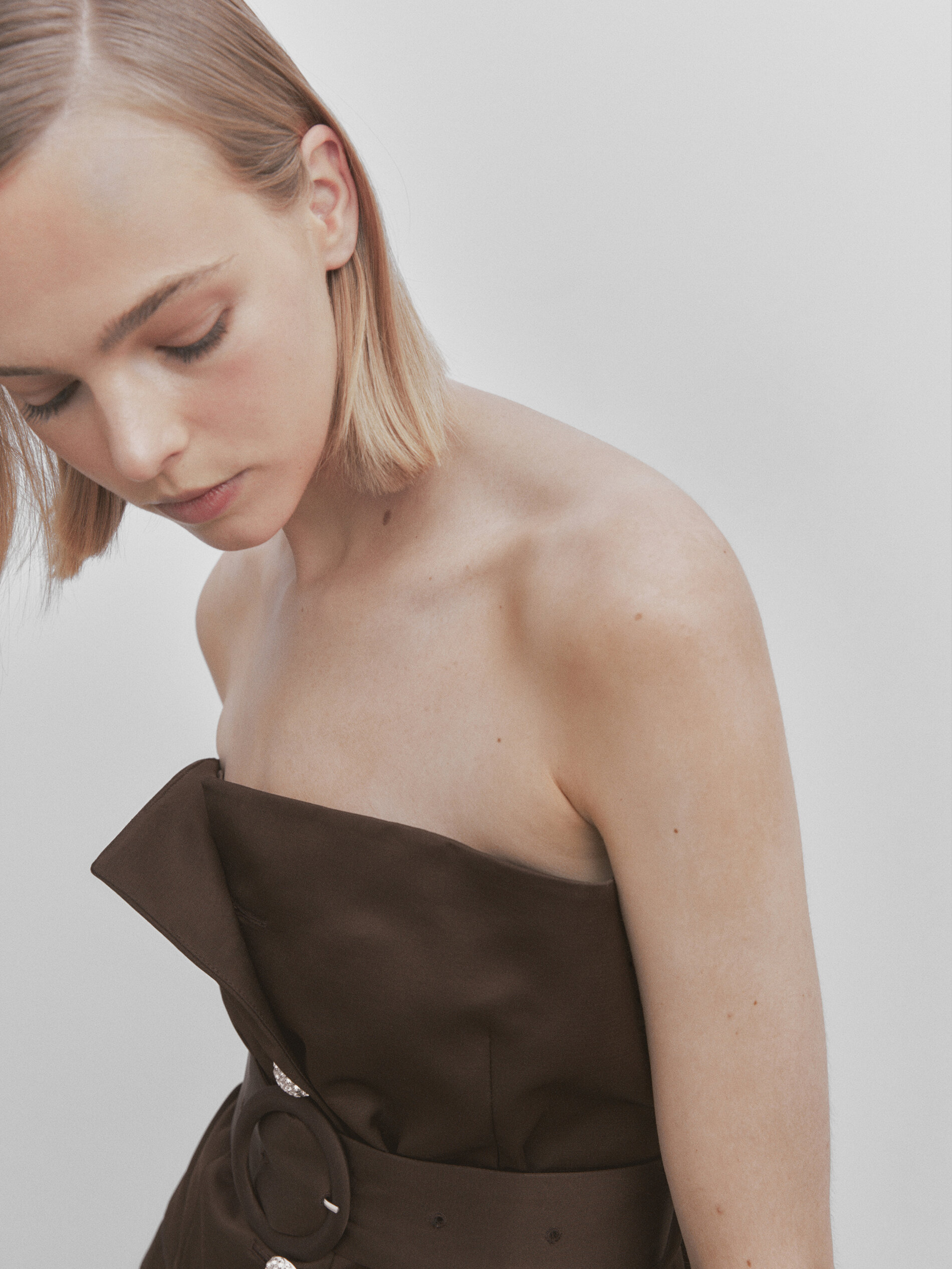 Vestido americana -Studio - MARRÓN