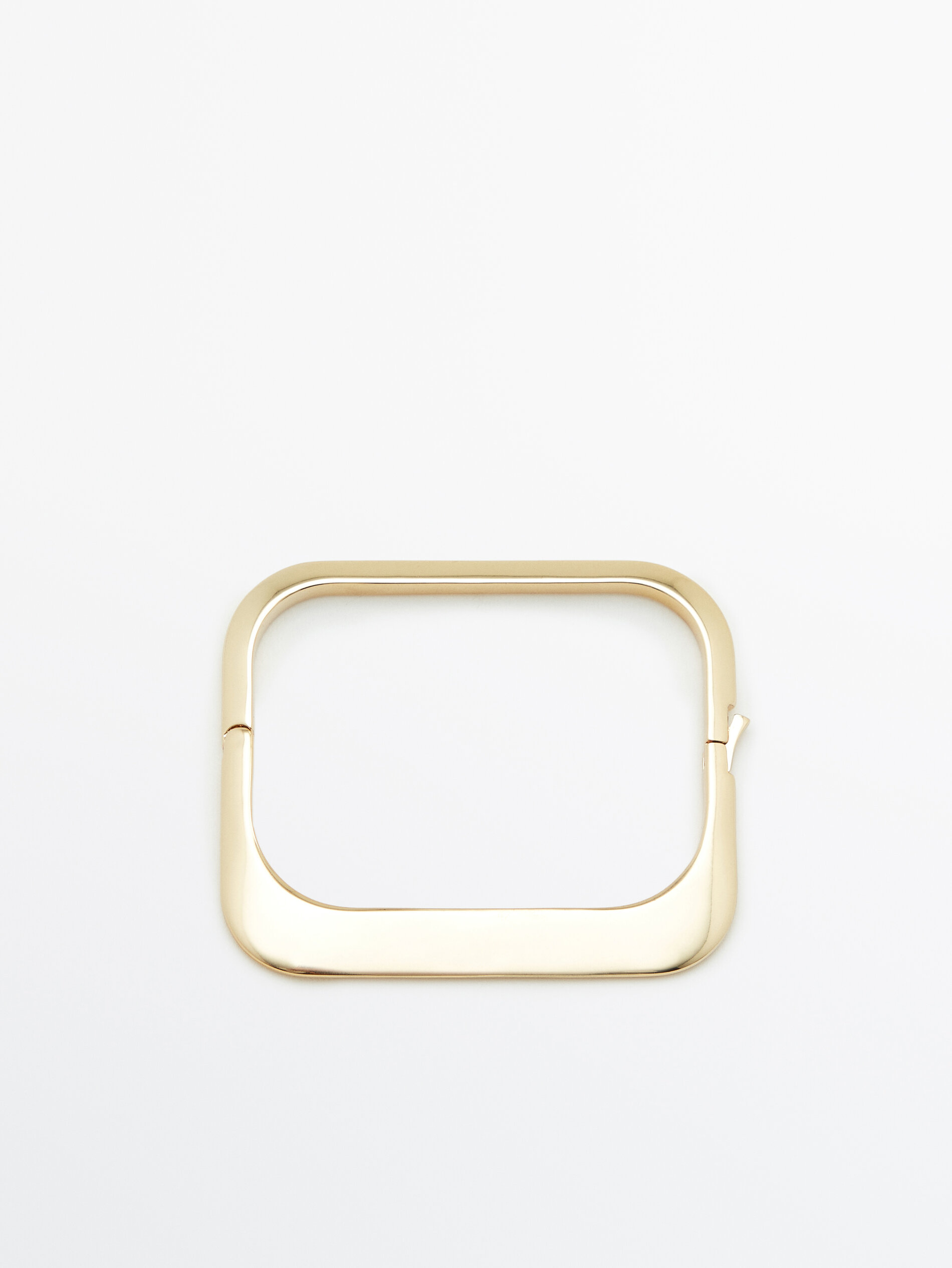 Brazalete cuadrado baño oro - DORADO