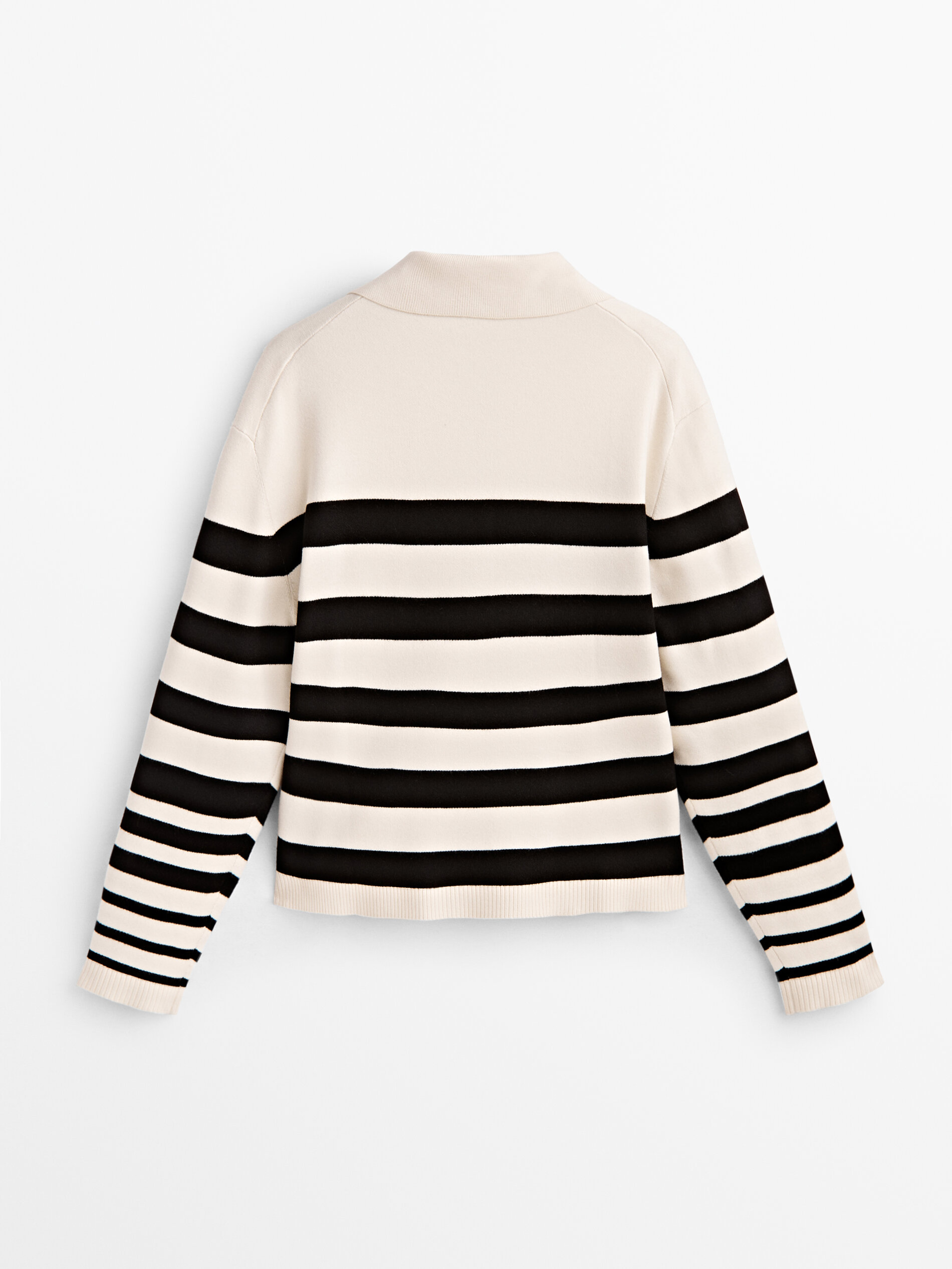 Jersey rayas cuello polo - NEGRO