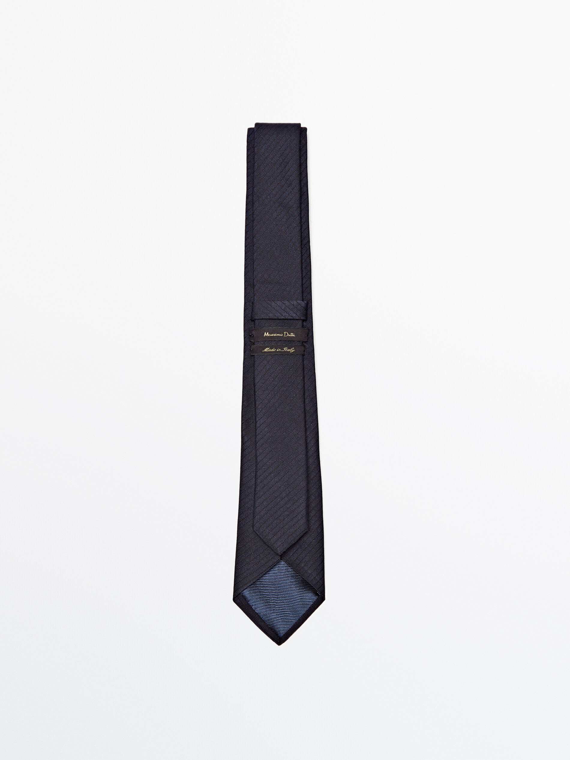 Corbata rayas mezcla algodón seda - AZUL MARINO