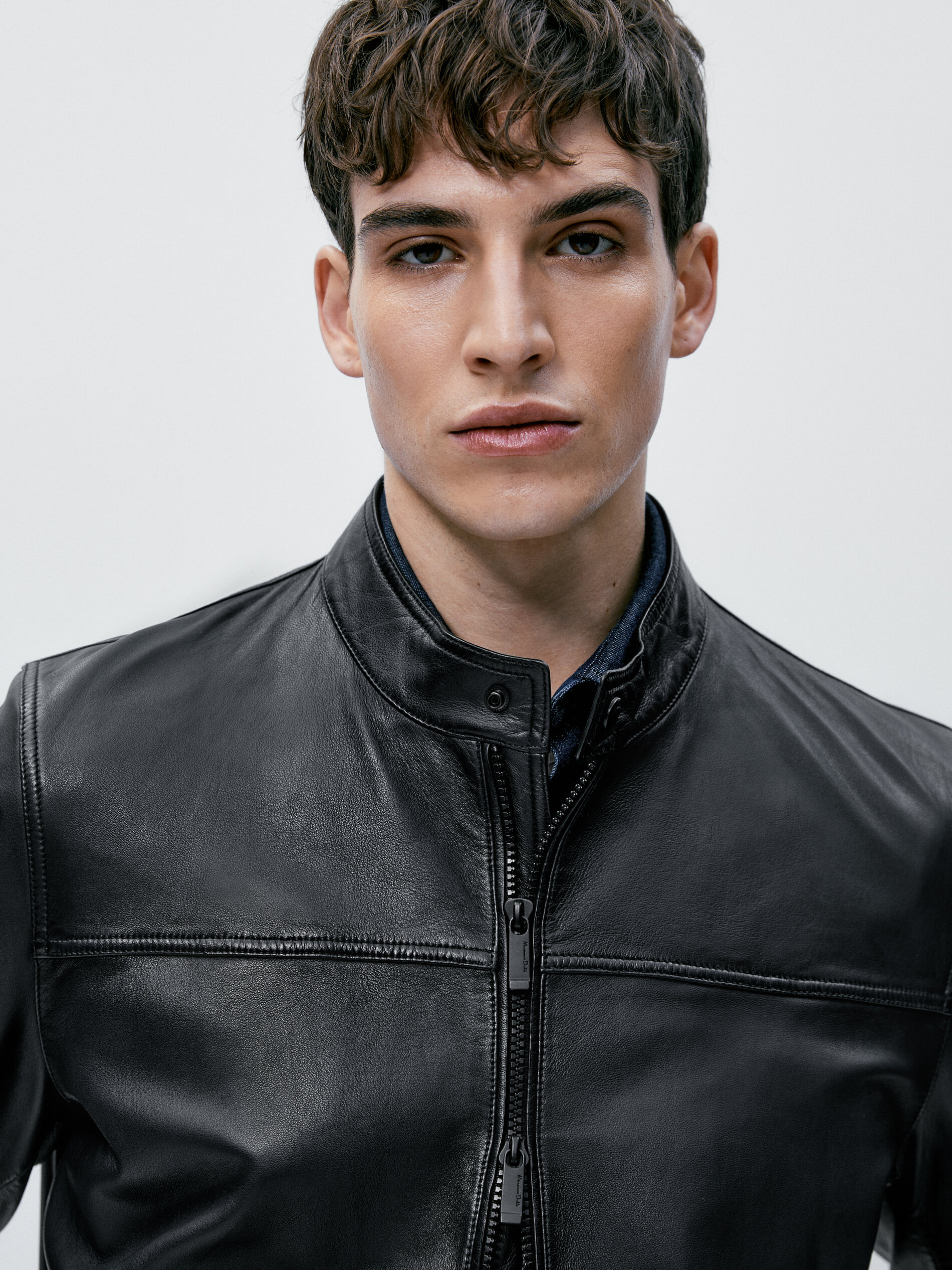 Chaqueta piel napa azul - AZUL