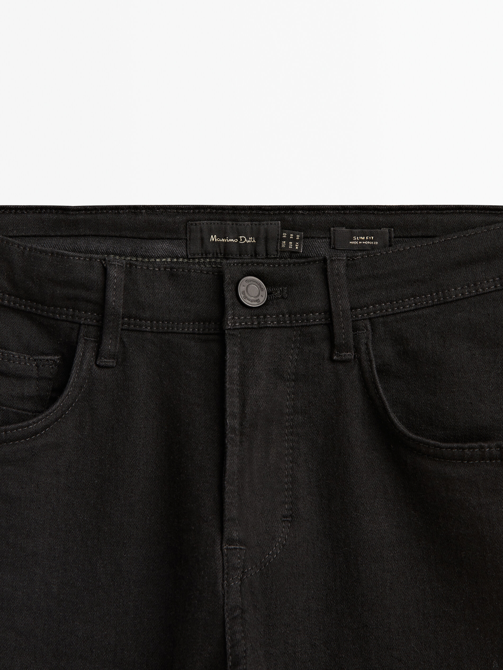 Pantalón vaquero negro slim fit - NEGRO