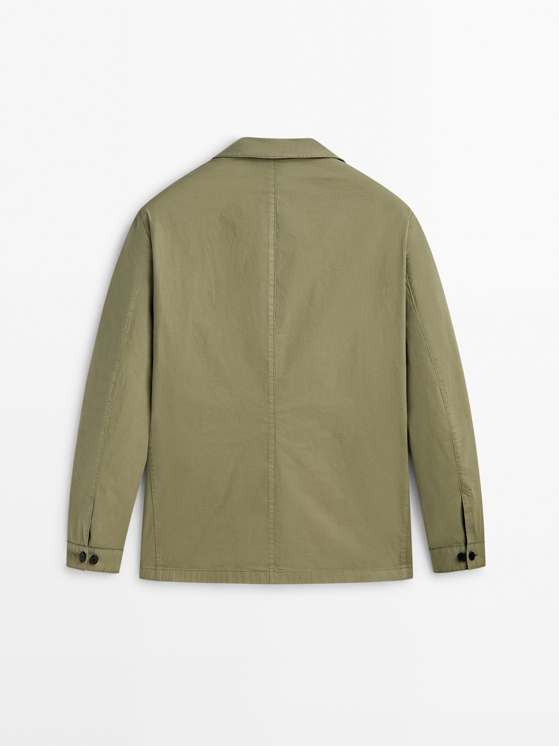 Sobrecamisa tintada mezcla algodón stretch - VERDE